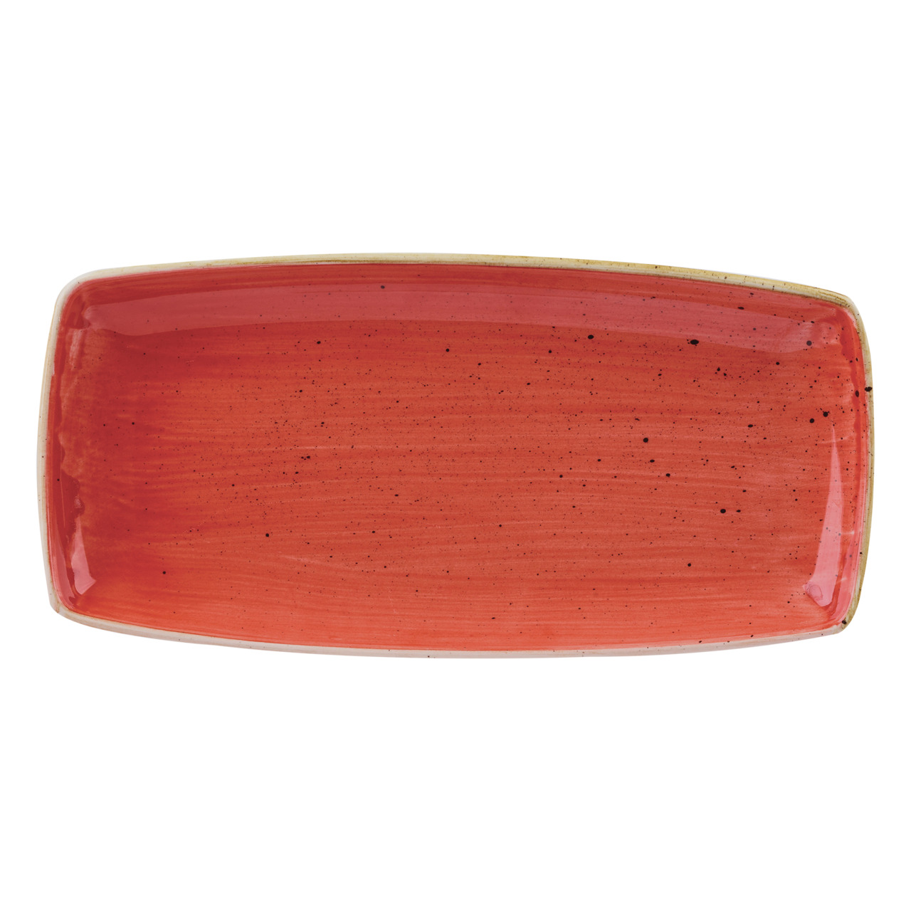 Stonecast, Teller rechteckig 345 x 185 mm Berry Red