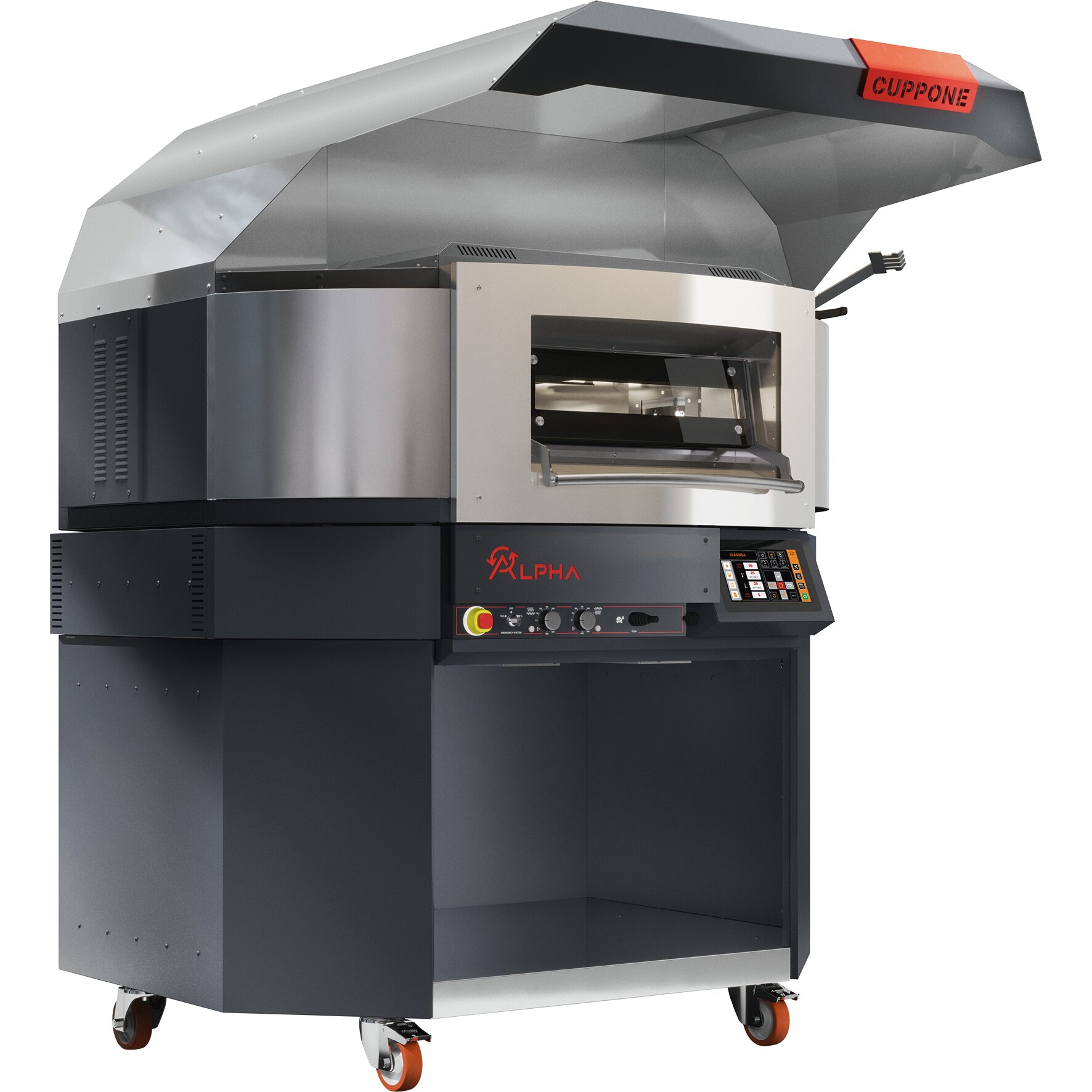 Elektro-Einkammer-Backofen m. drehbarer  Backplatte / Backkammer 1100x1100x120 mm