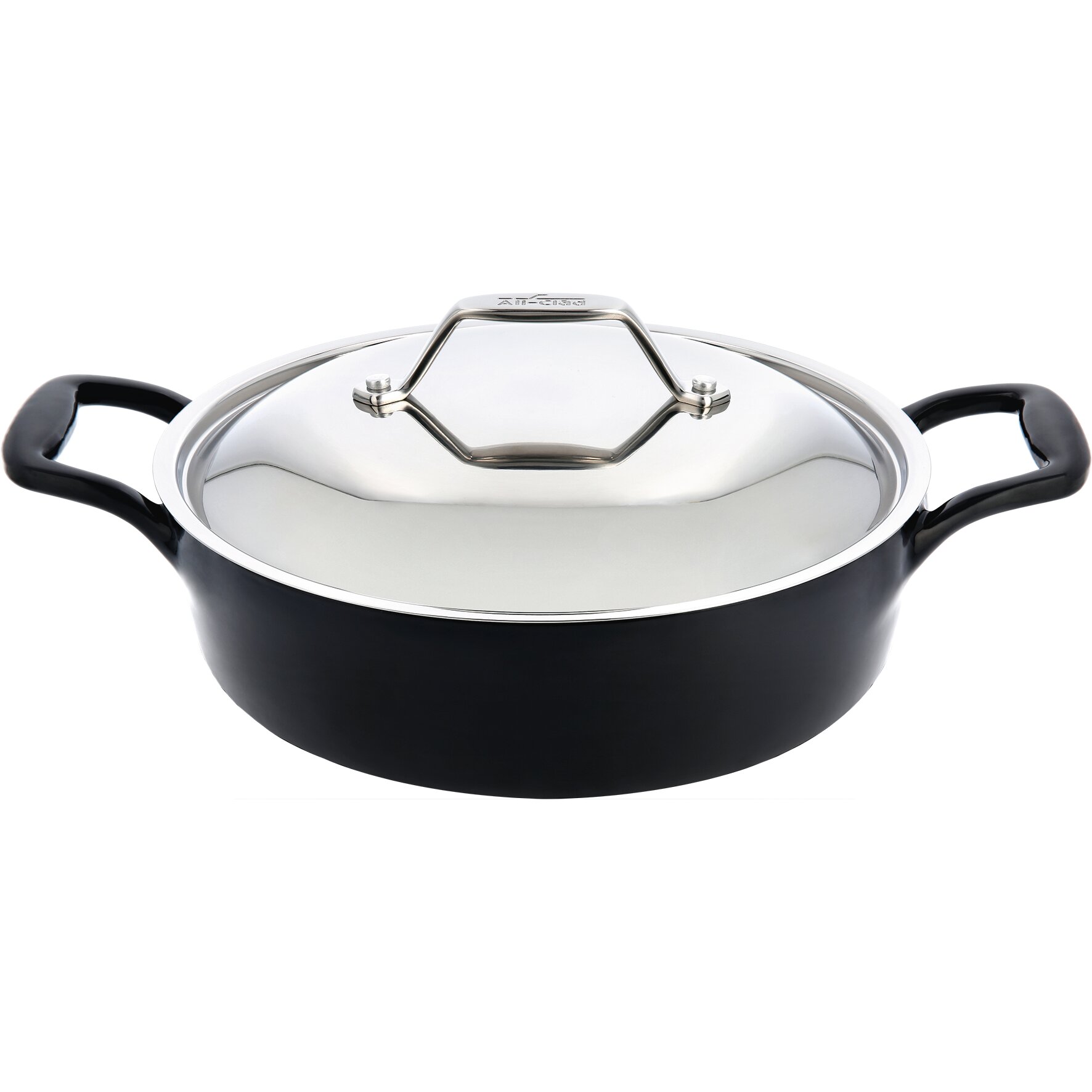 All-Clad, Topf flach 3,80 l / ø 260 mm Gusseisen emailliert schwarz
