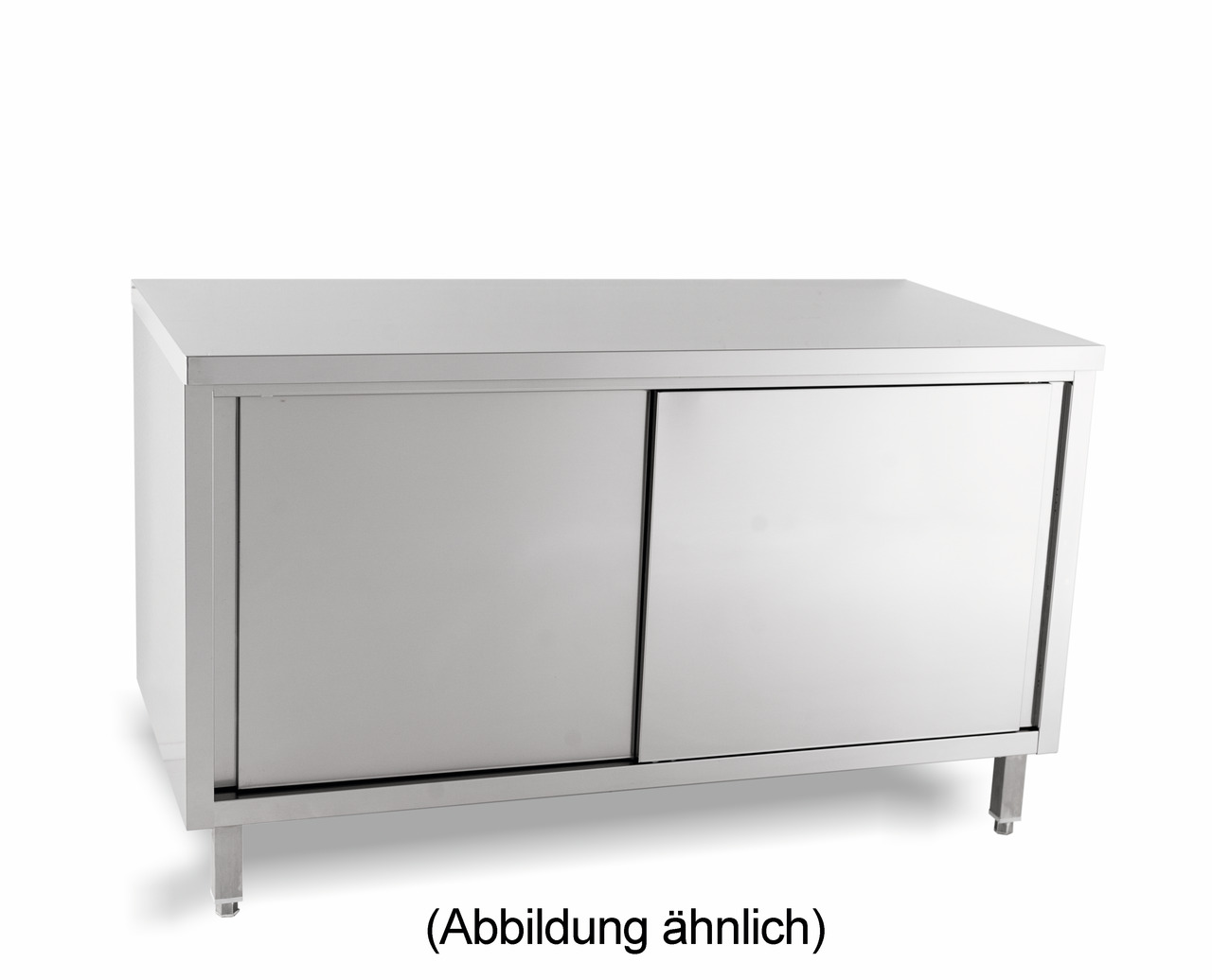 Arbeitsschrank mit Schiebetüren ohne Aufkantung 1400 x 700 x 850 mm