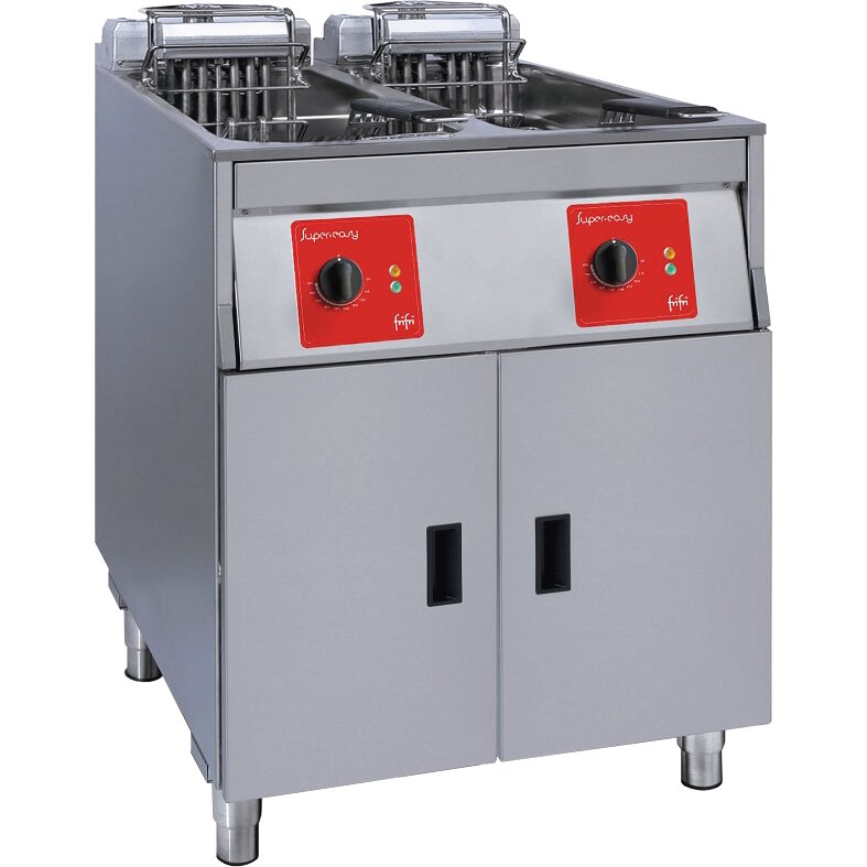 Elektro-Fritteuse 2 x 14,00 l / Füllmenge Korb 1,00 kg