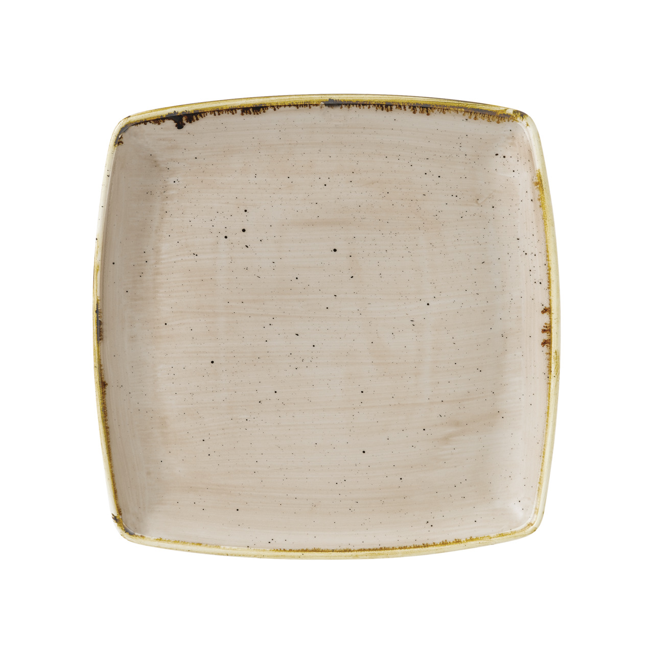 Stonecast, Teller tief quadratisch 268 x 268 mm Nutmeg Cream