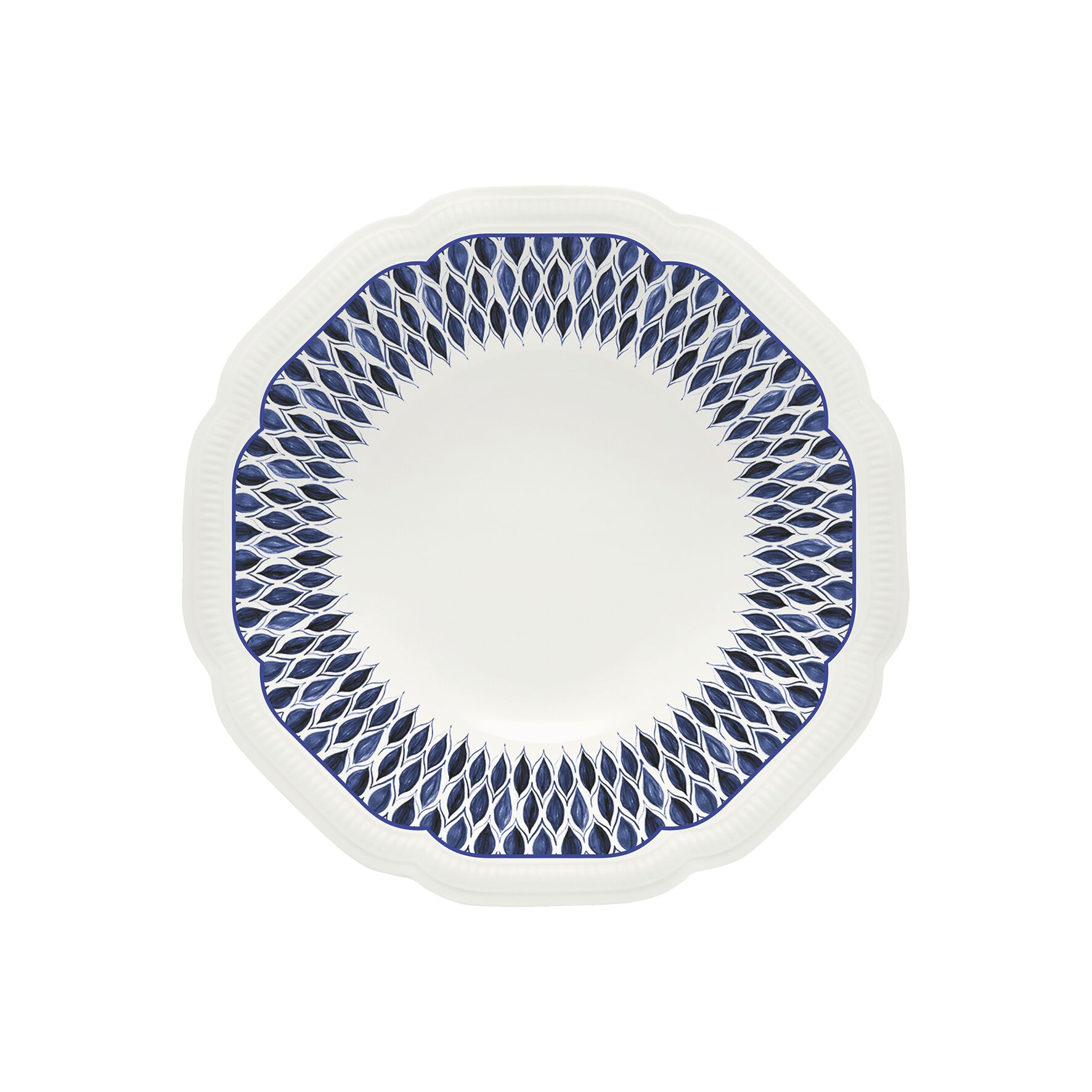 Floral Charm, Coupteller tief rund mit Relief ø 200 mm / 0,30 l blue