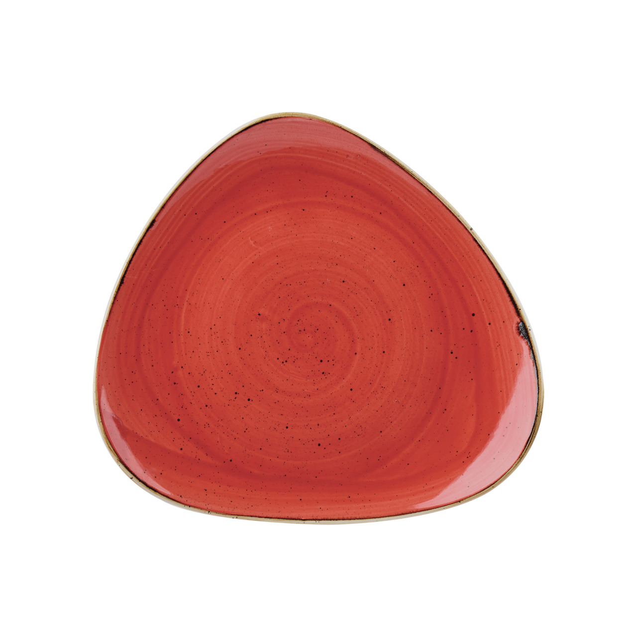 Stonecast, Teller Lotus dreieckig ø 265 mm Berry Red