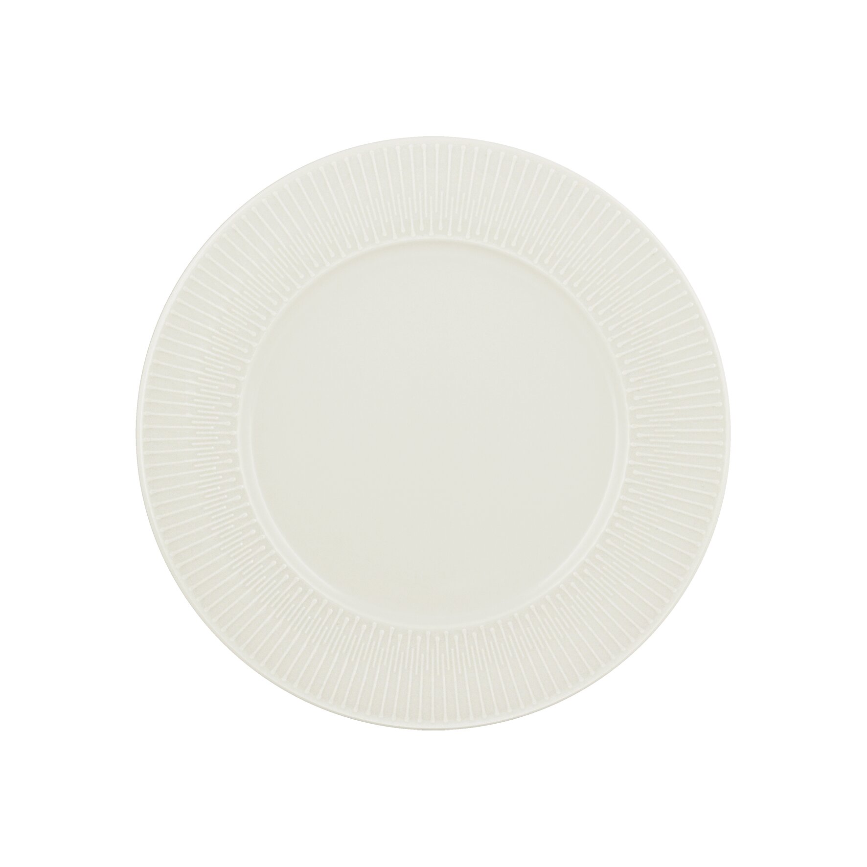 Delight Vibes, Teller flach rund Fahne Relief ø 233 mm weiß