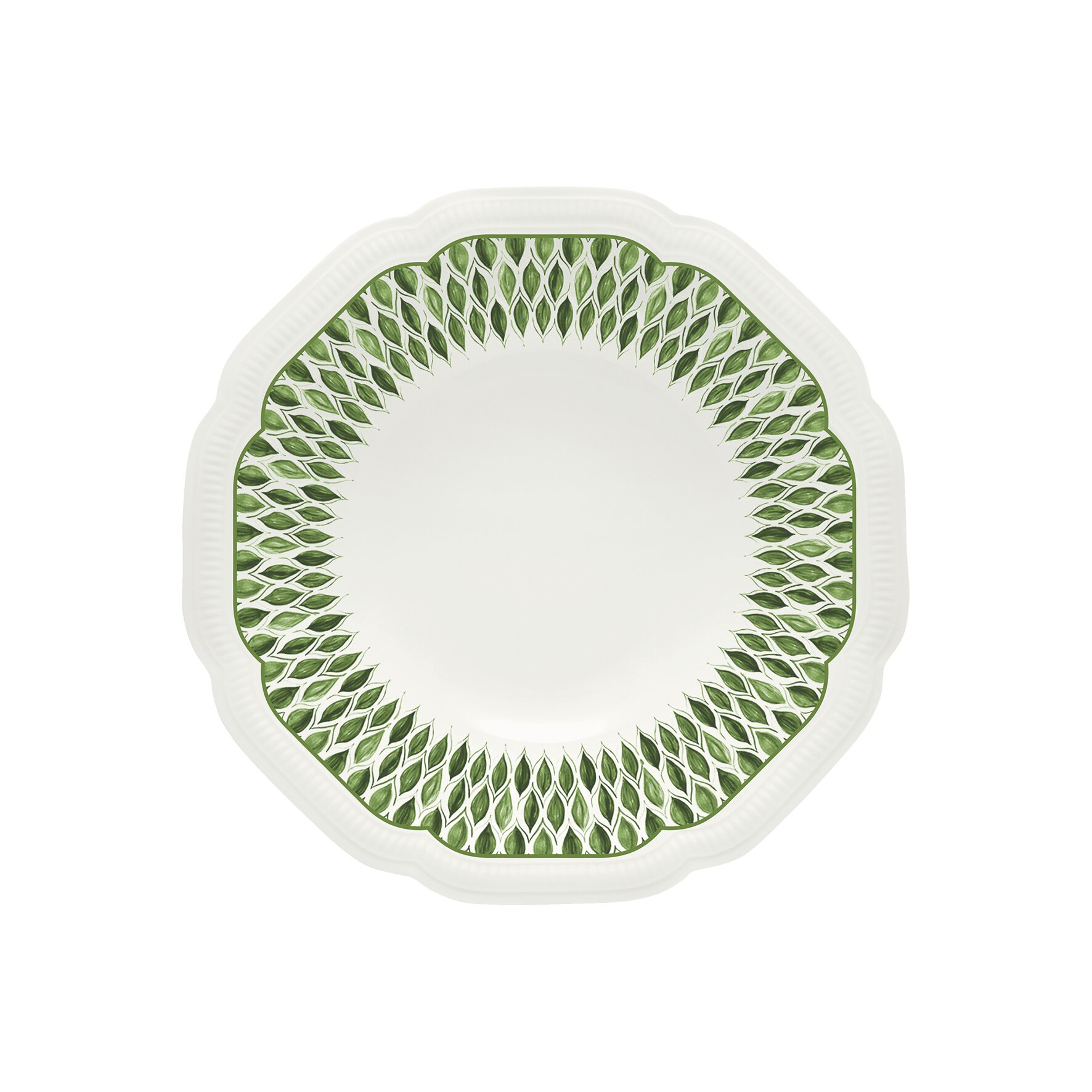 Floral Charm, Coupteller tief rund mit Relief ø 200 mm / 0,30 l green