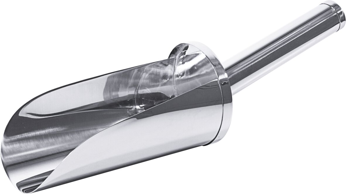 Mehlschaufel 0,80 l / 370 mm hochglänzend poliert