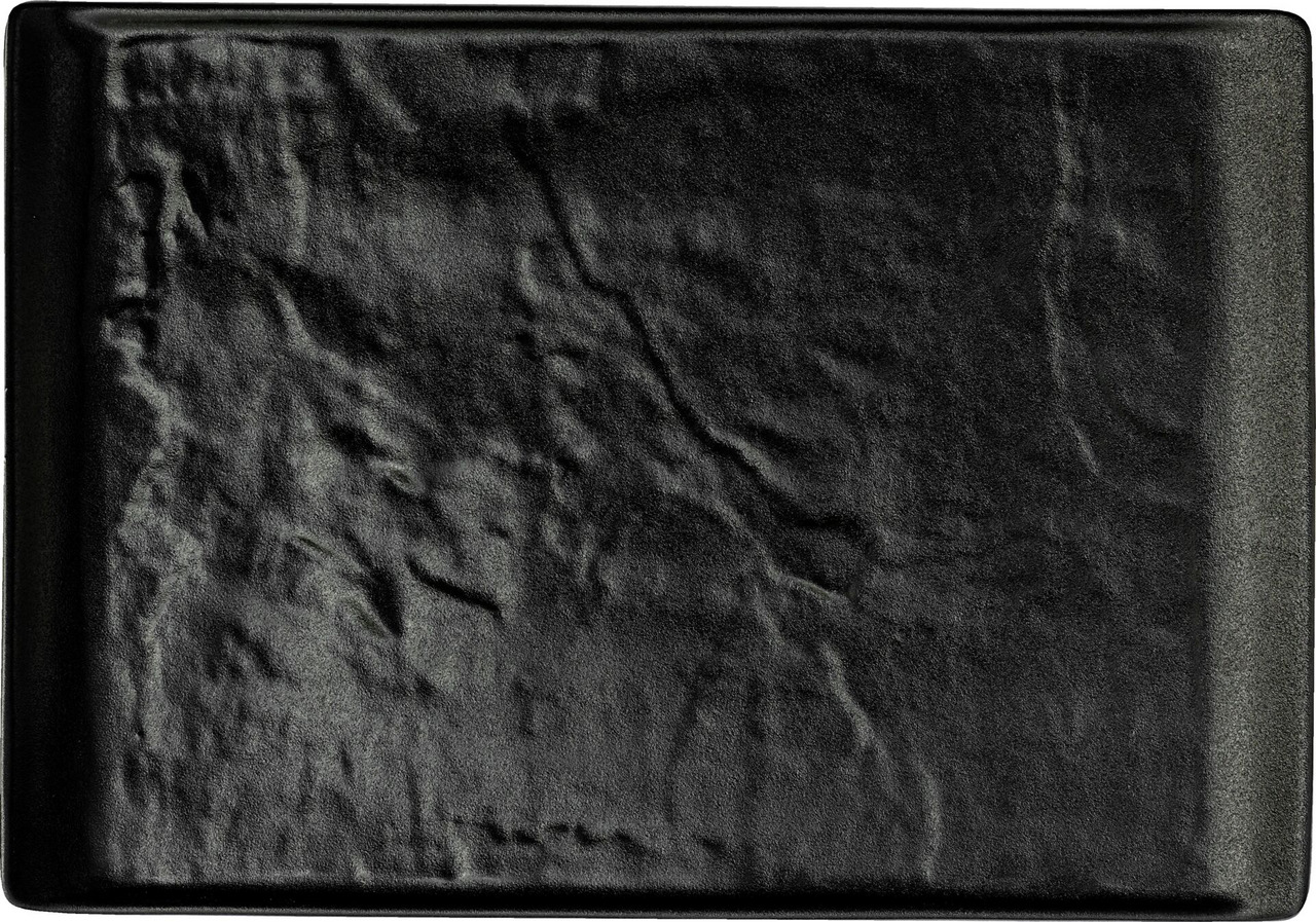 Porzellanserie "Schieferlook" Platte 34,3x24cm