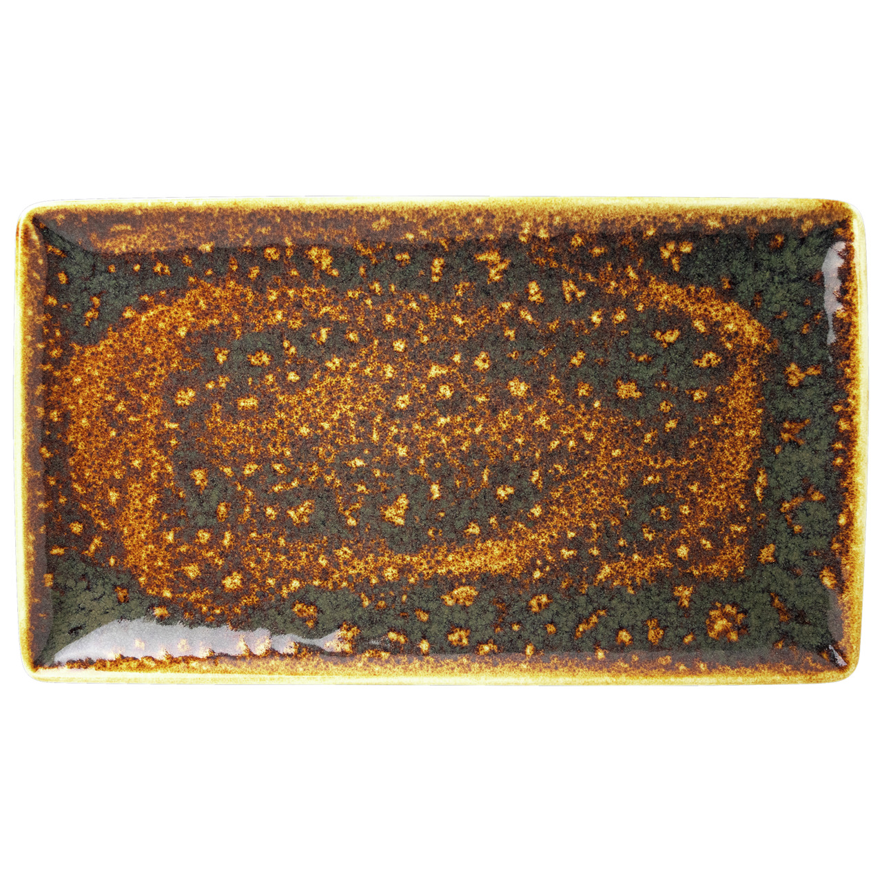 Vesuvius, Platte rechteckig 330 x 190 mm Amber