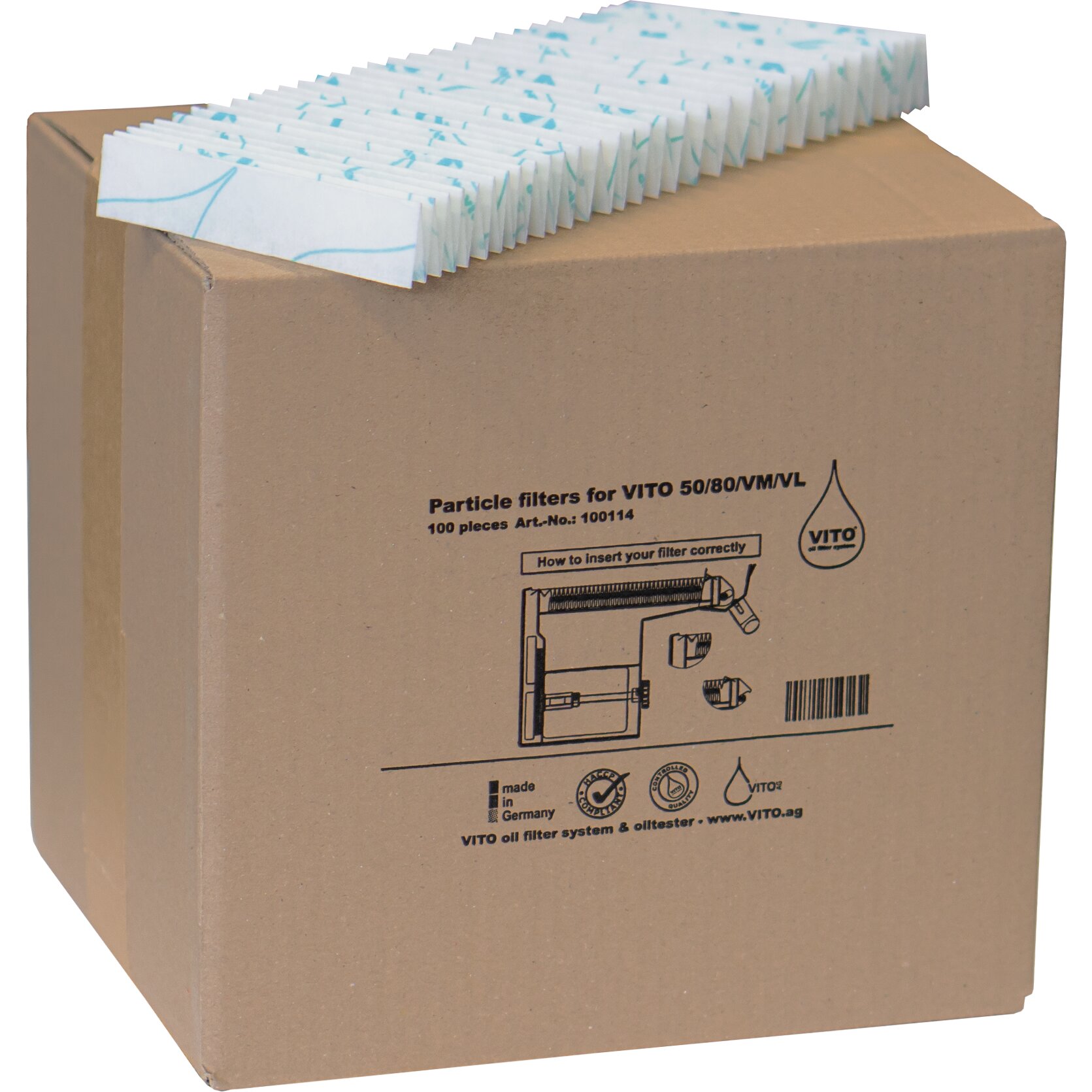 Filter für V50 / VM / V80 / VL / 100 Stück