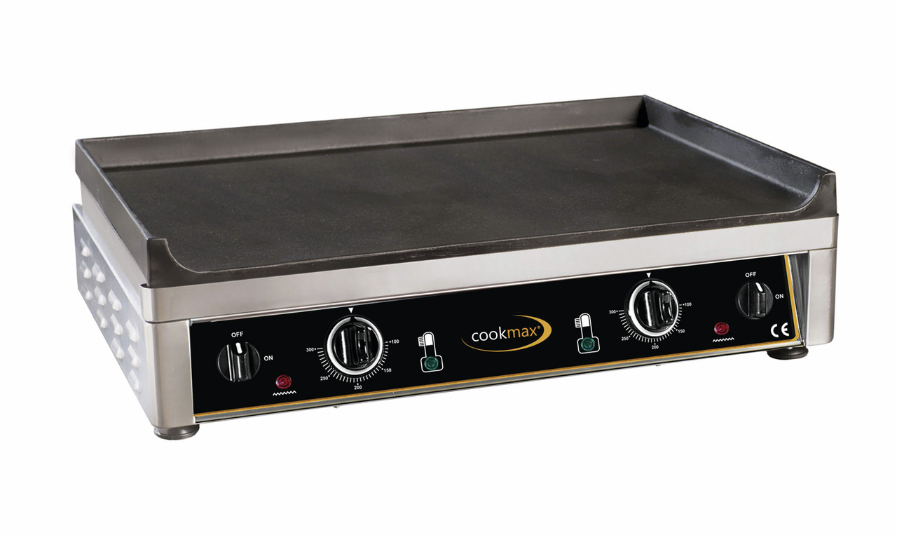 Elektro-Grillplatte glatt 2 Heizzonen 720 x 520 x 210 mm