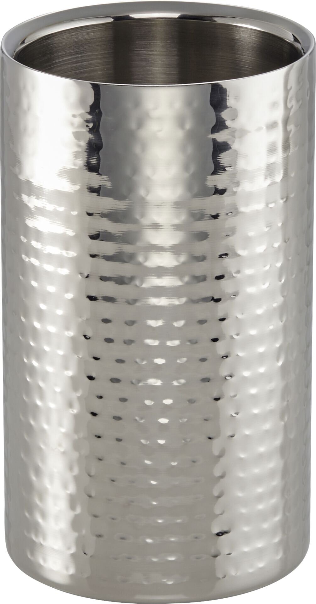Flaschenkühler, silber gehämmert