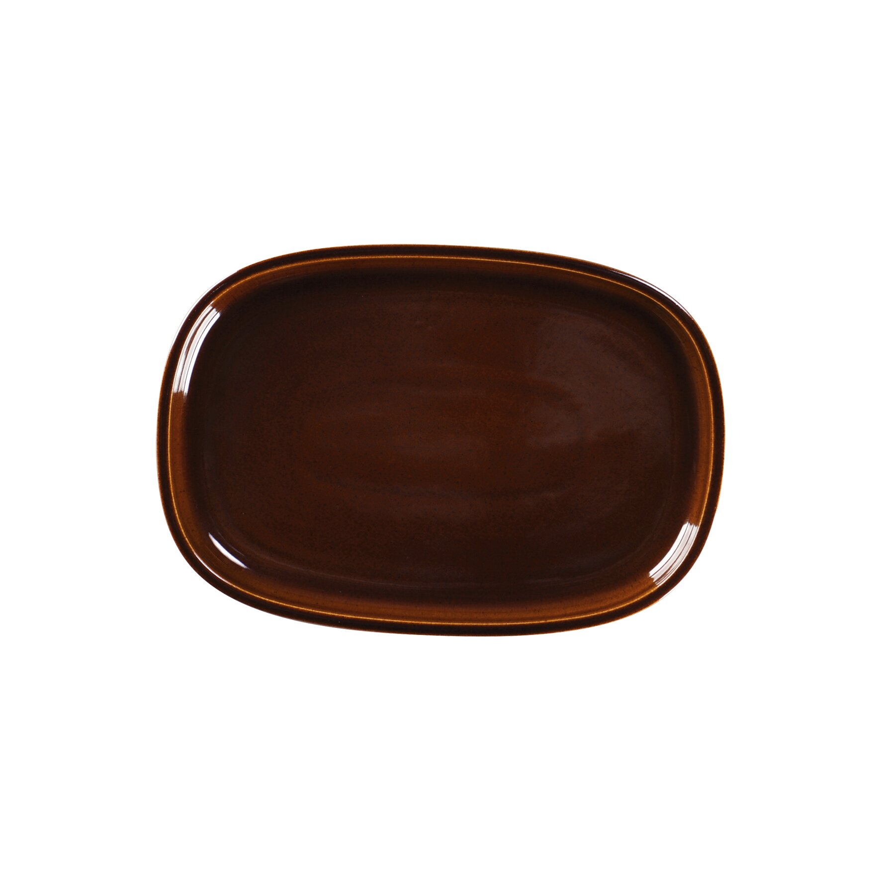 Ease, Platte oval flach 261 x 180 mm honey brown