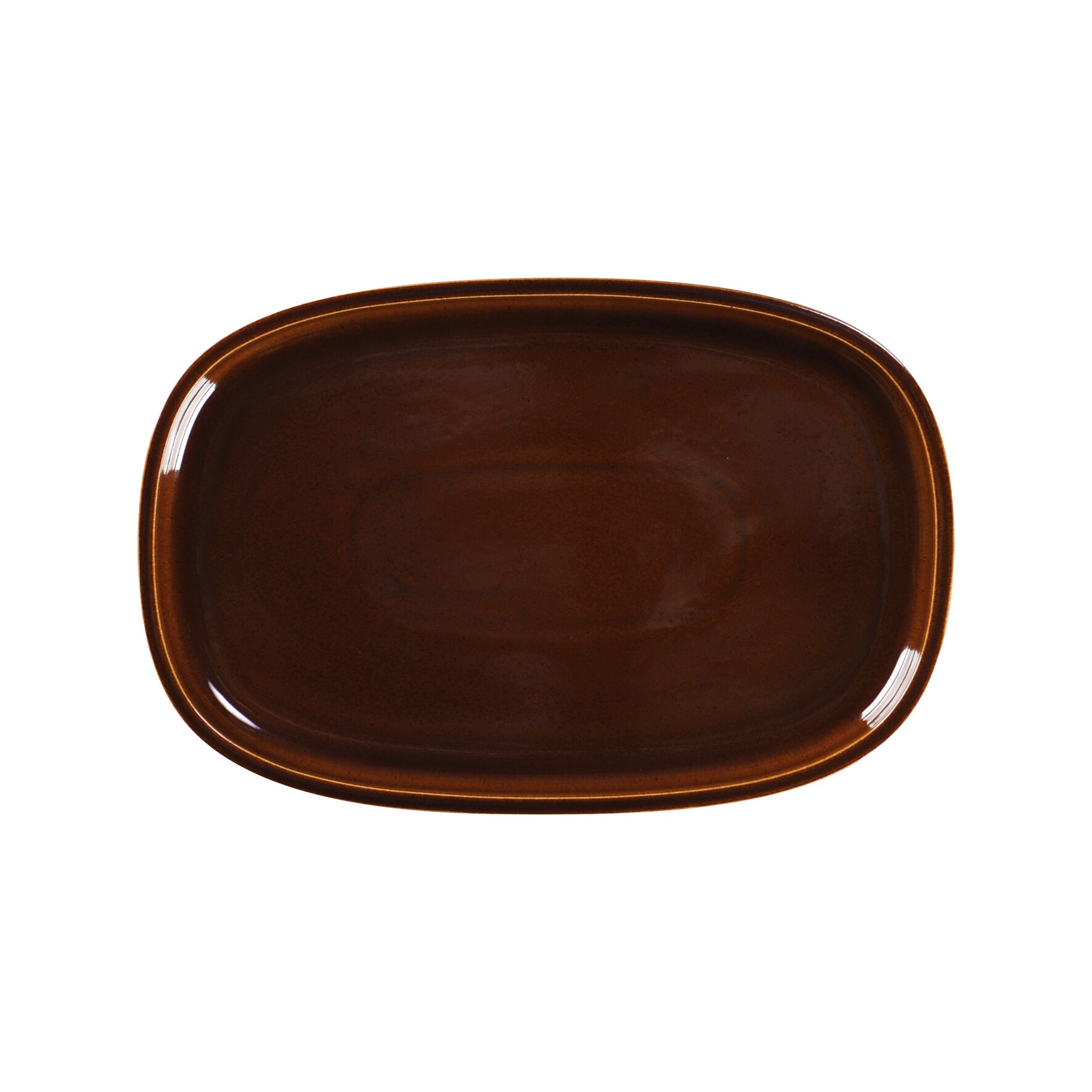 Ease, Platte oval flach 302 x 200 mm honey brown