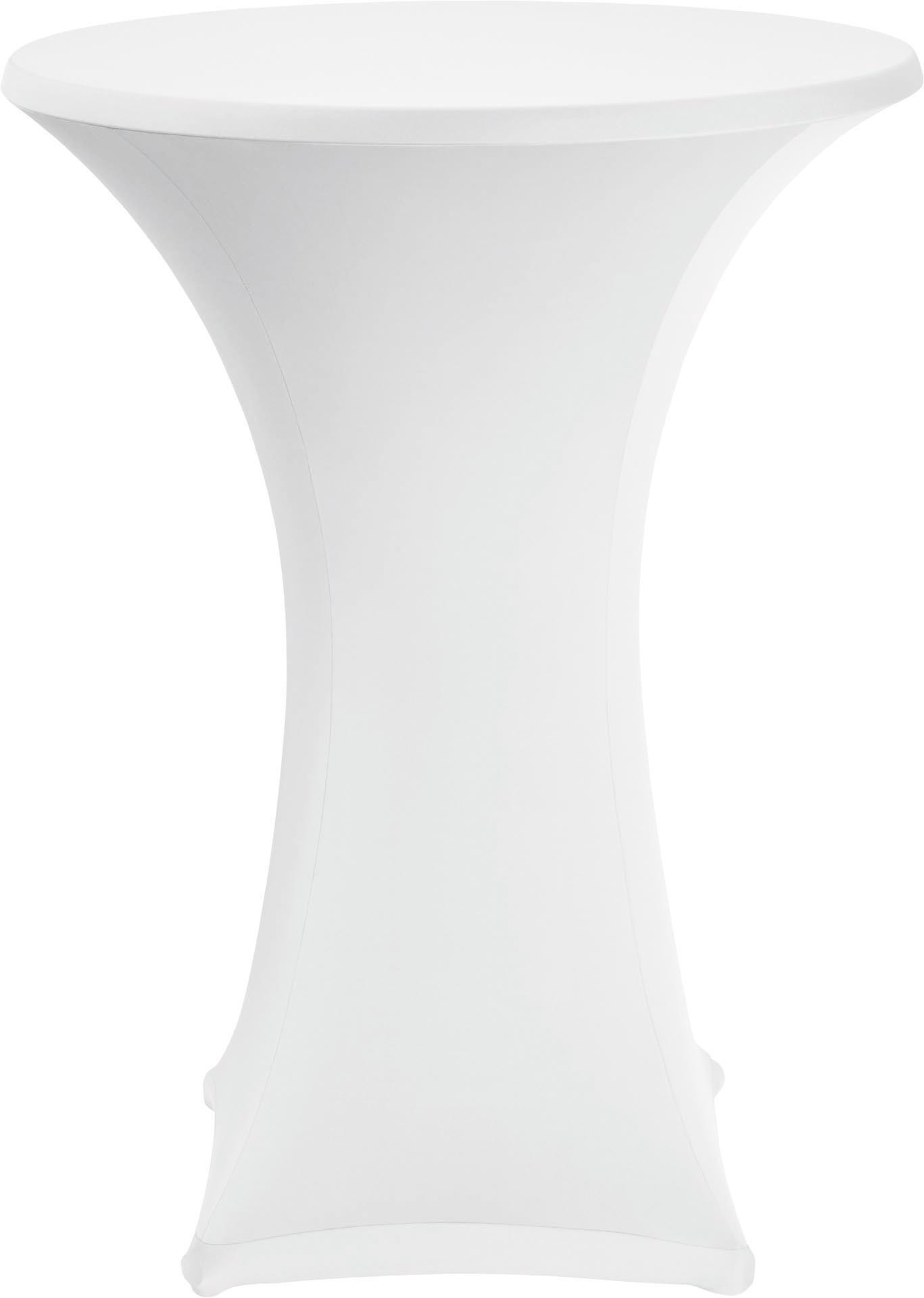 Stehtischbezug "Stretch" 2-tlg-Set ø 80 cm weiß
