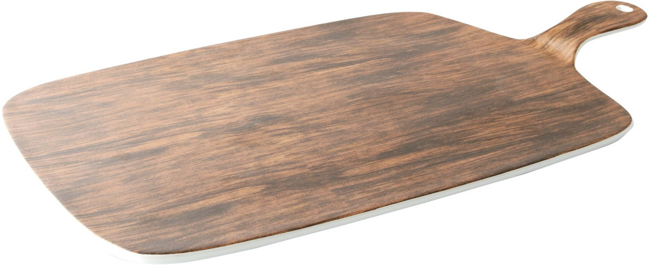 Porzellanserie "Wood Design" Alumina  Platte mit Griff 42x23 cm