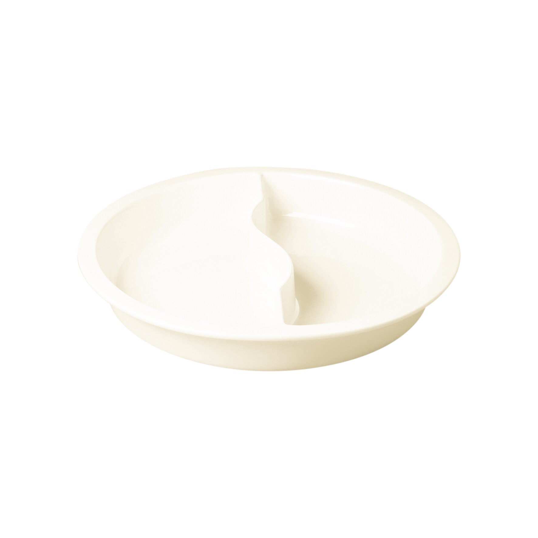 Buffet, GN-Schale rund geteilt ø 390 mm / 4,00 l creme