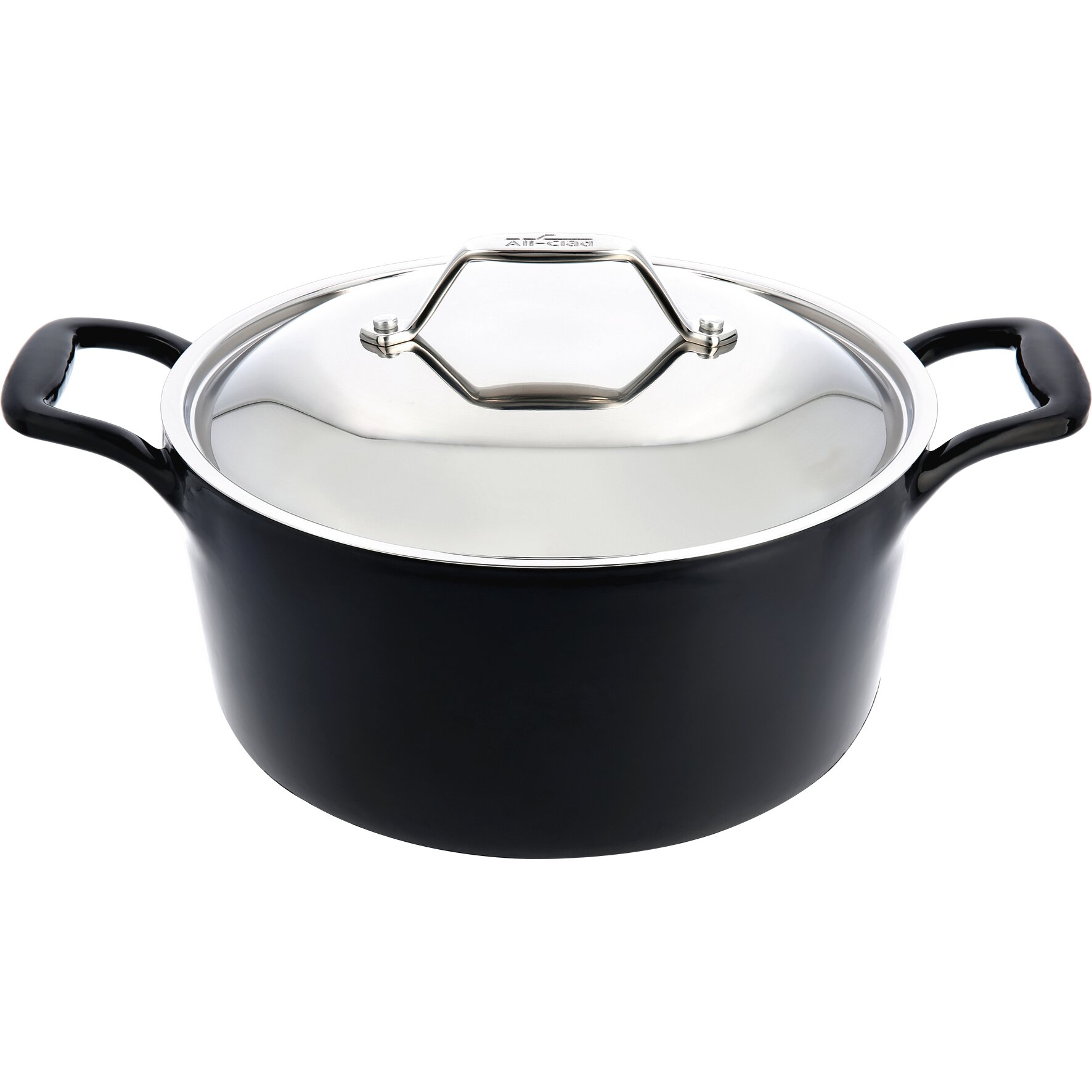 All-Clad, Topf hoch 5,70 l / ø 260 mm Gusseisen emailliert schwarz