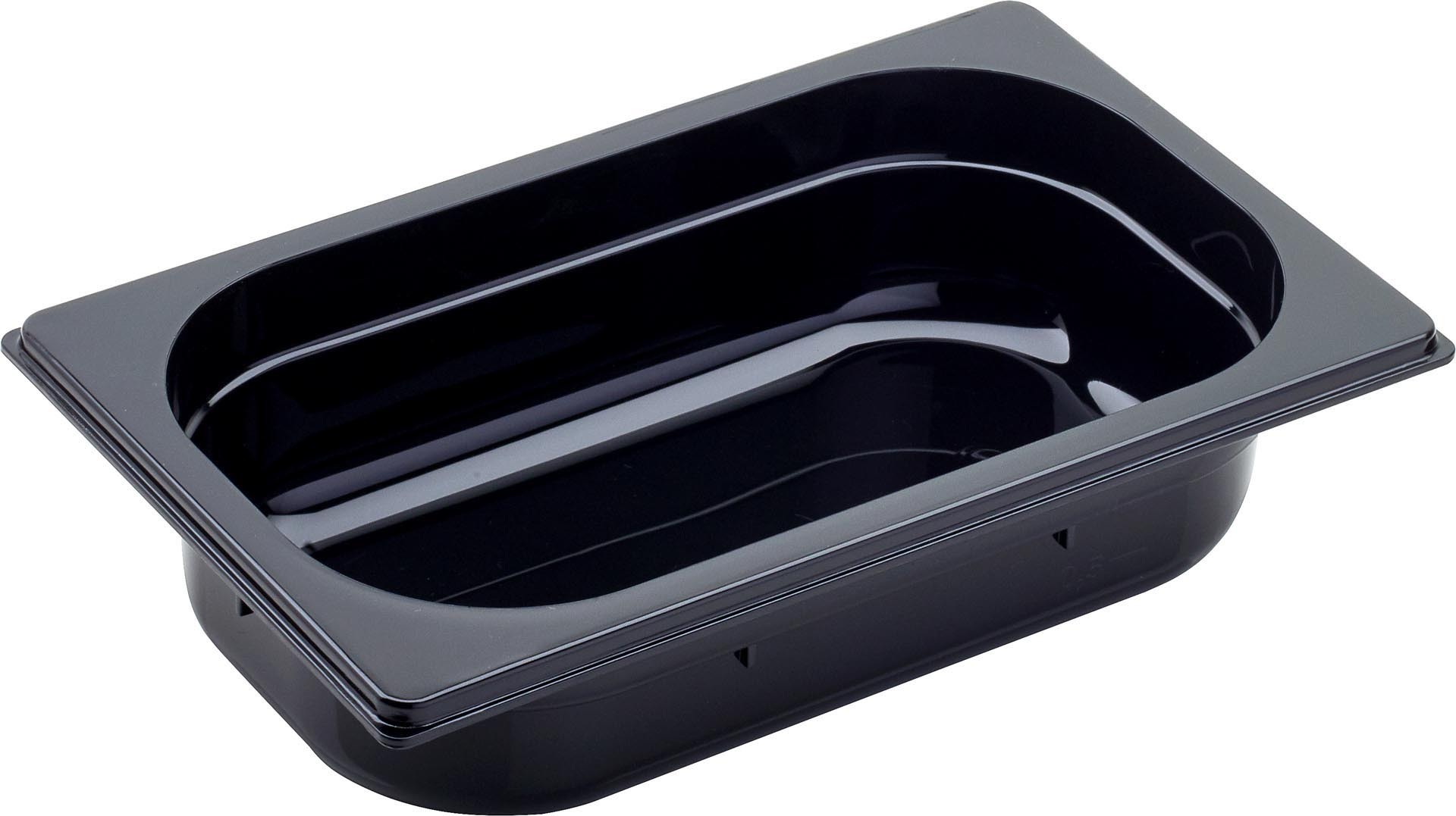 GN Behälter 1/4 Polycarbonat schwarz T: 65 mm 2,1 l