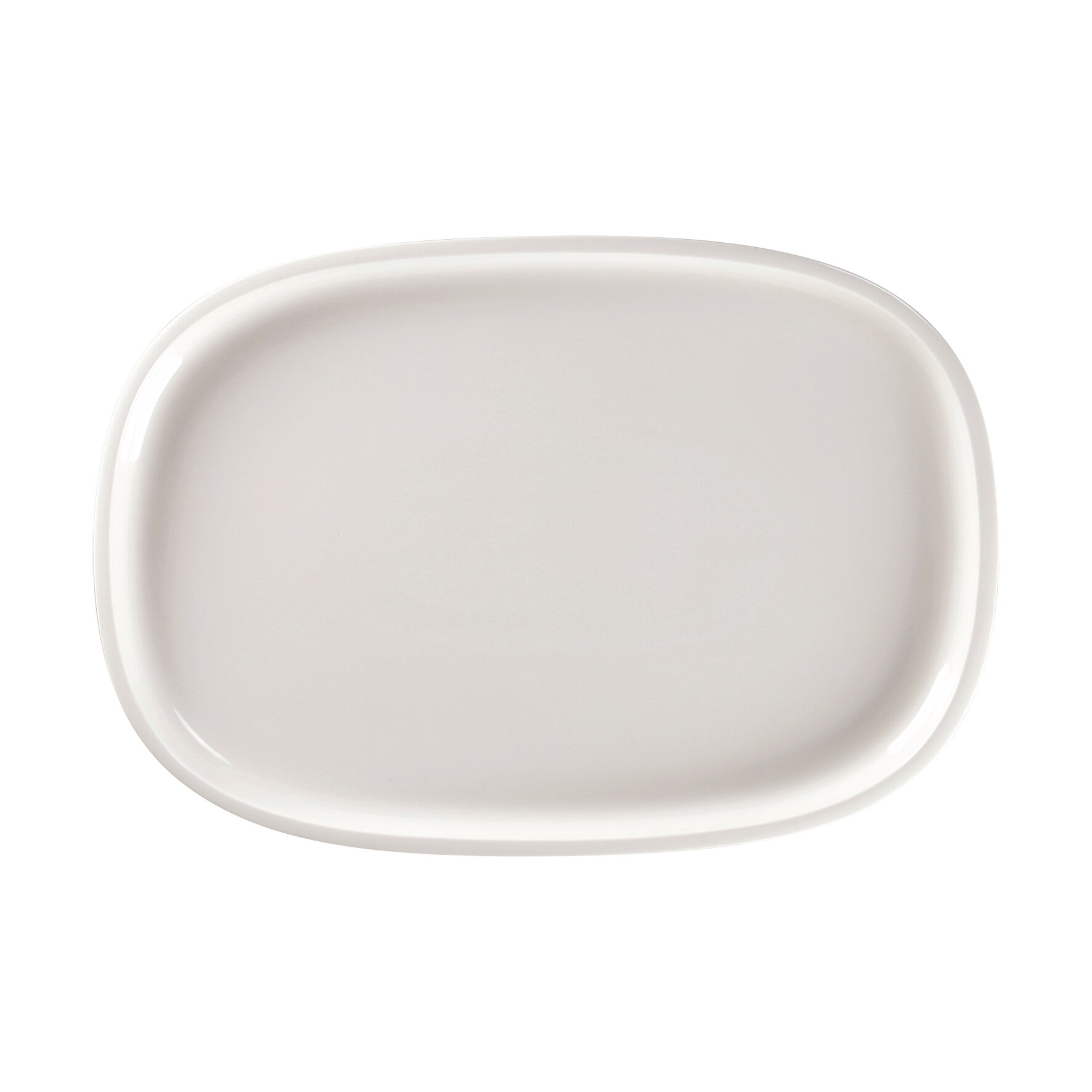 Ease, Platte oval flach 332 x 230 mm weiß