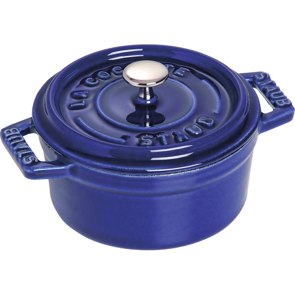 Mini-Cocotte ø 100 mm / 0,25 l Gusseisen dunkelblau