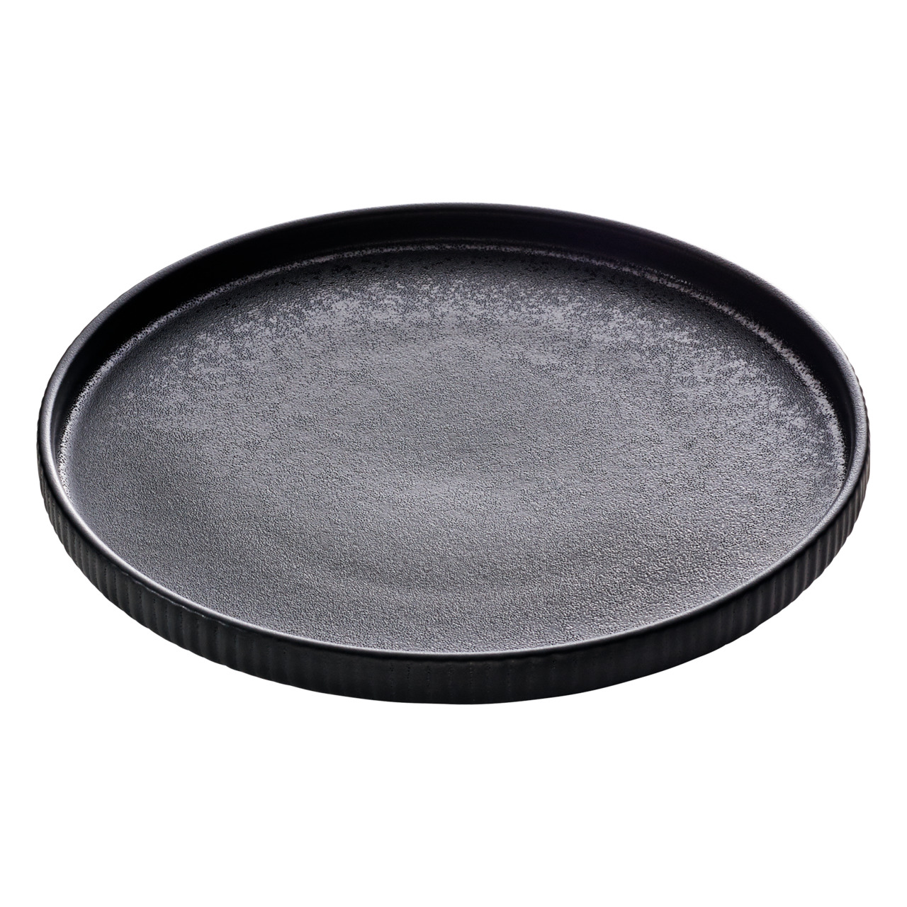 Nara, Teller flach rund Relief ø 210 mm / 0,34 l schwarz