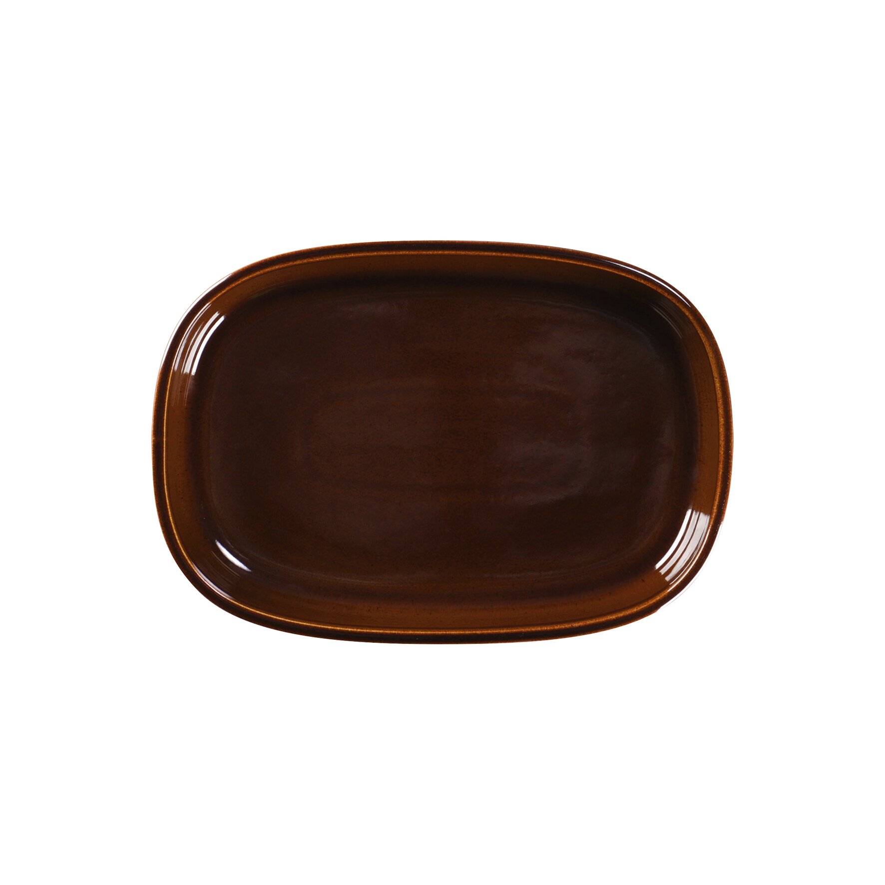 Ease, Platte oval tief 260 x 183 mm / 1,12 l honey brown