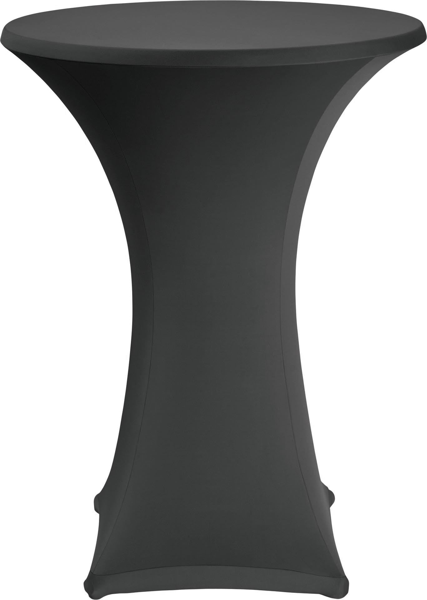 Stehtischbezug "Stretch" 2-tlg-Set ø 80 cm schwarz