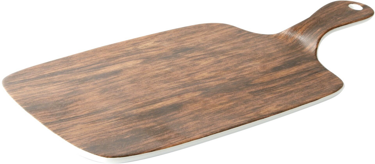 Porzellanserie "Wood Design" Alumina  Platte mit Griff 30x16 cm