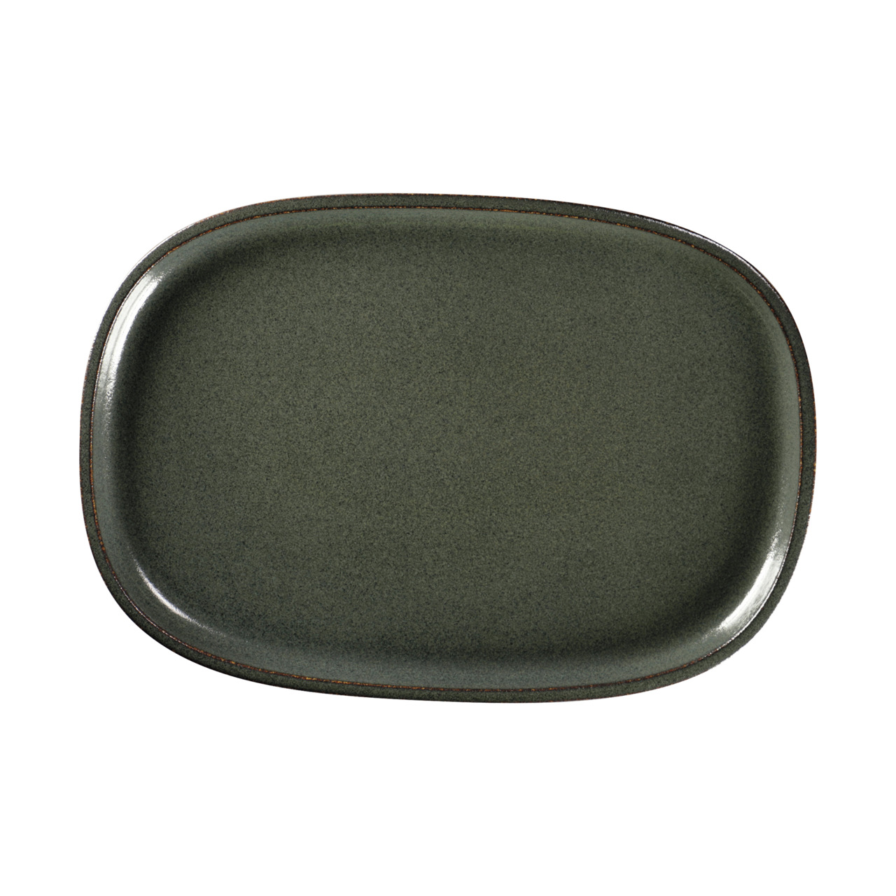 Ease, Platte oval flach 332 x 230 mm caldera green