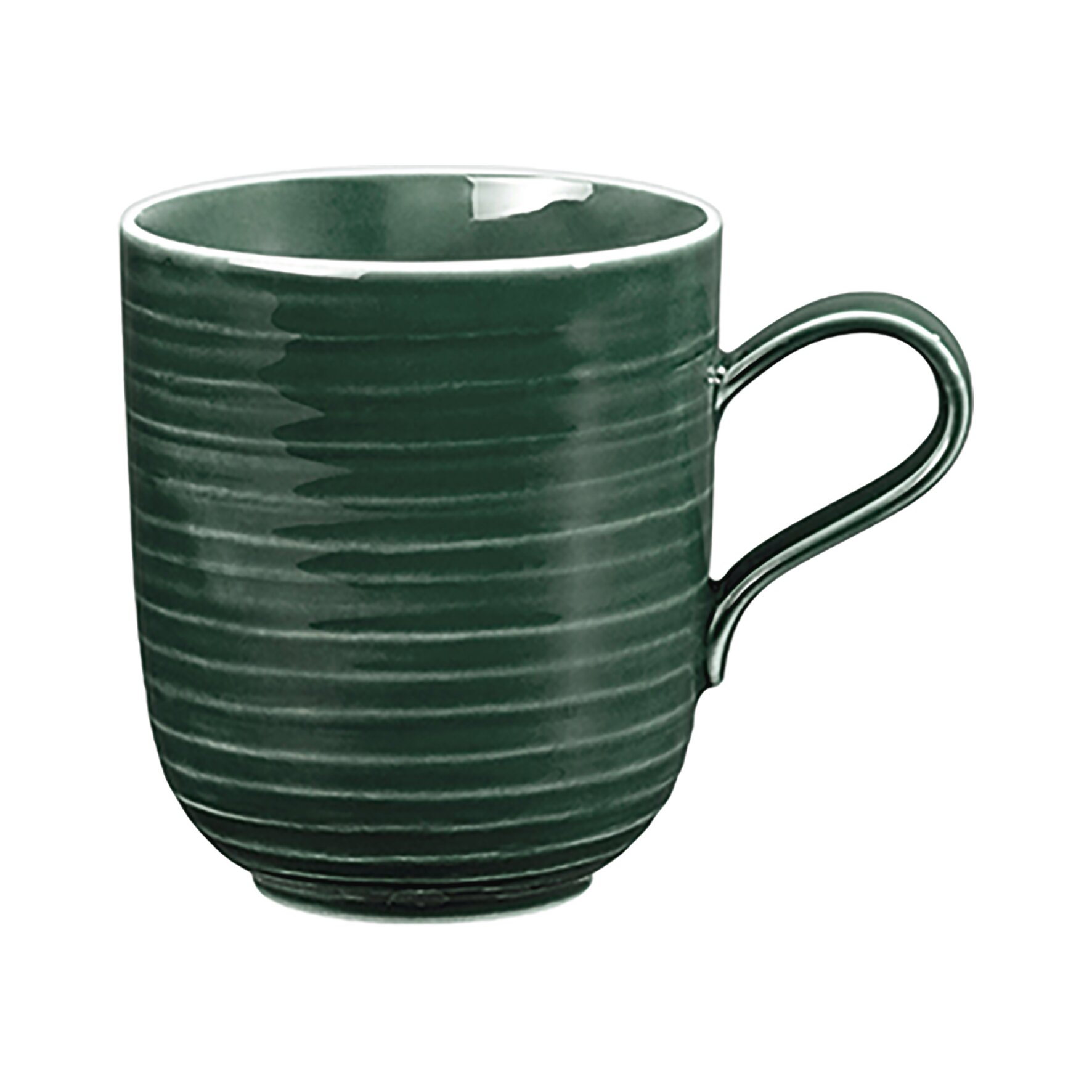 Terra, Becher mit Henkel / mit Relief ø 124 mm / 0,40 l moosgrün