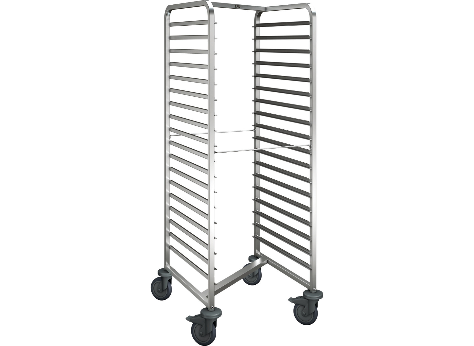Regalwagen raumsparend 18 x GN 2/1 oder 36 x GN 1/1 / mit Kunststoffrollen