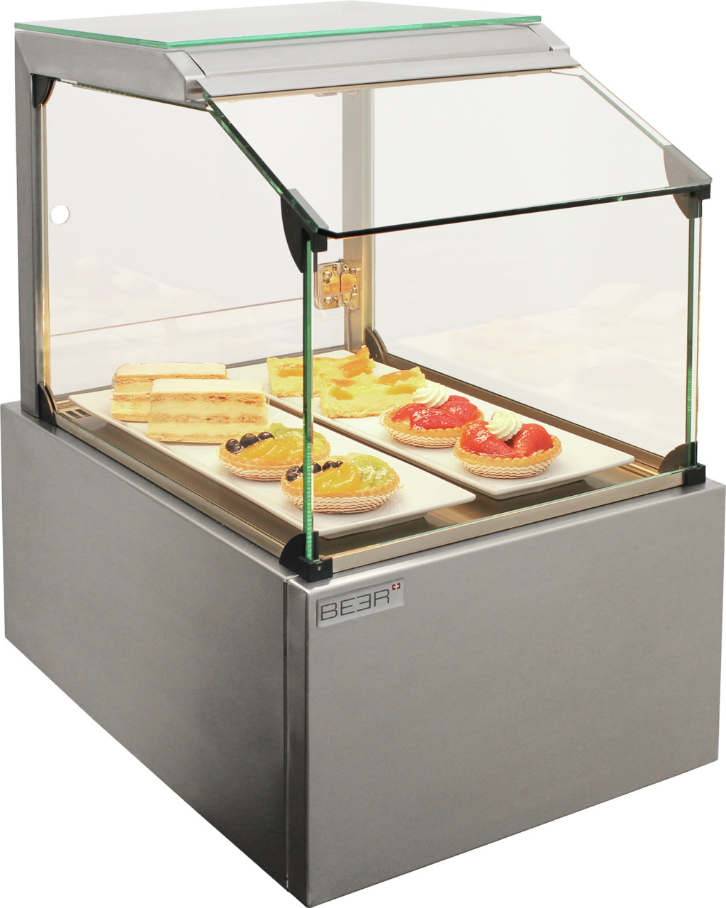 Speisenausgabevitrine Uno Top Cold / GN 1/1 / 100 mm tief / gerader Glasaufbau