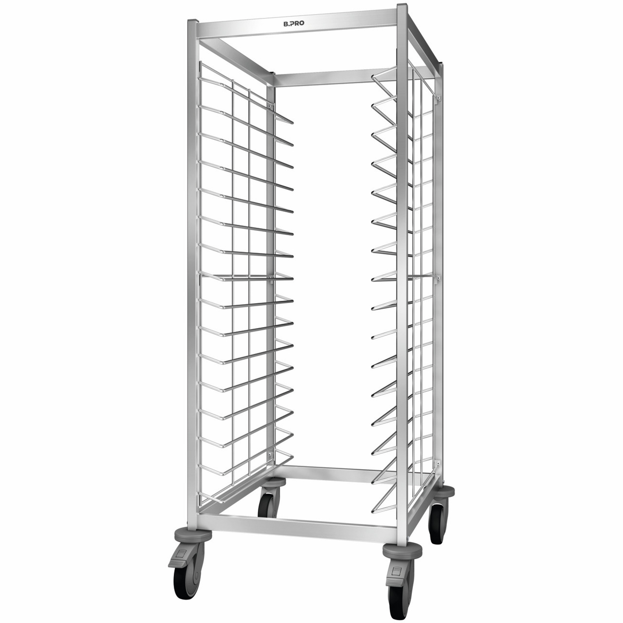 Tablett-Abräumwagen 1-teilig / für 32 GN-Tabletts / mit Kunststoffrollen