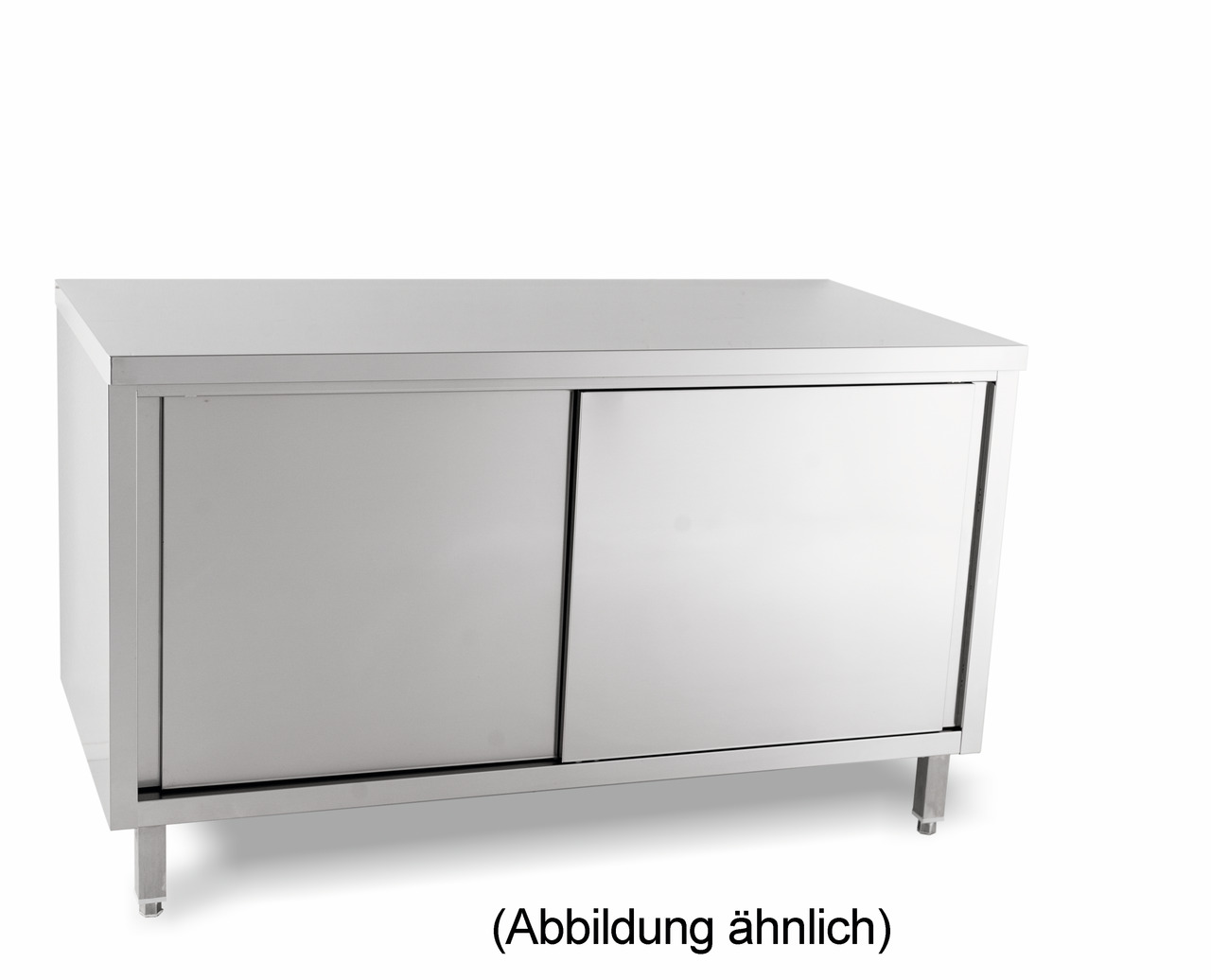Arbeitsschrank mit Schiebetüren ohne Aufkantung 2000 x 600 x 850 mm