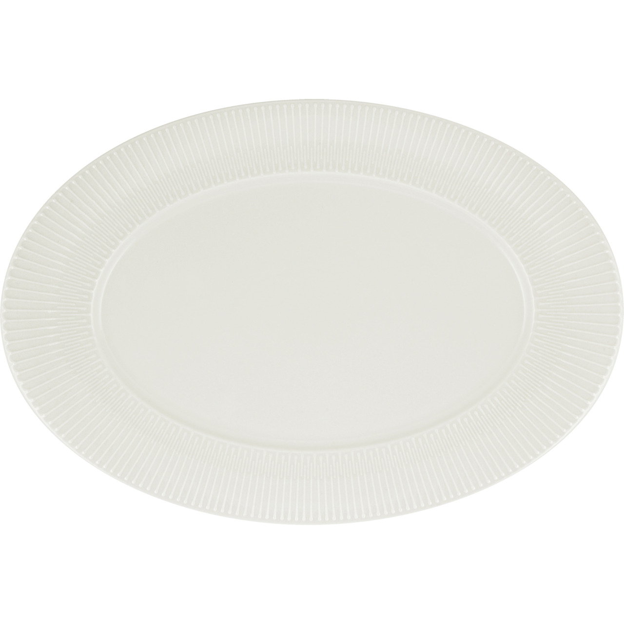 Delight Vibes, Platte oval Fahne Relief 381 x 274 mm weiß