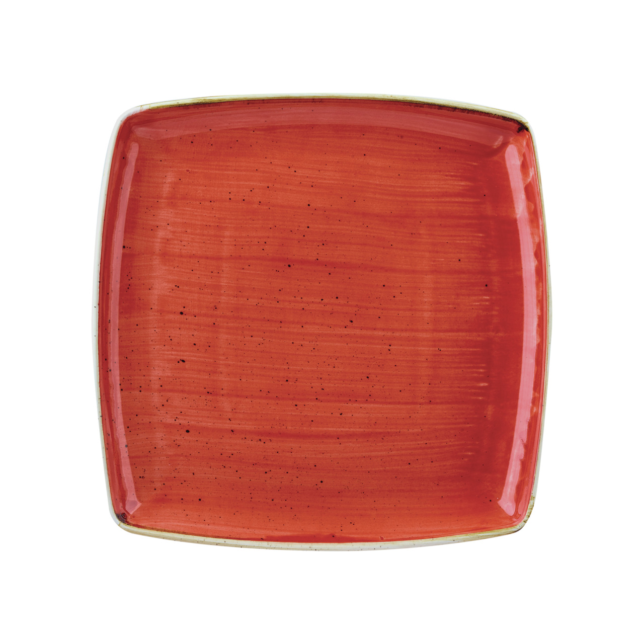 Stonecast, Teller tief quadratisch ø 268 mm Berry Red