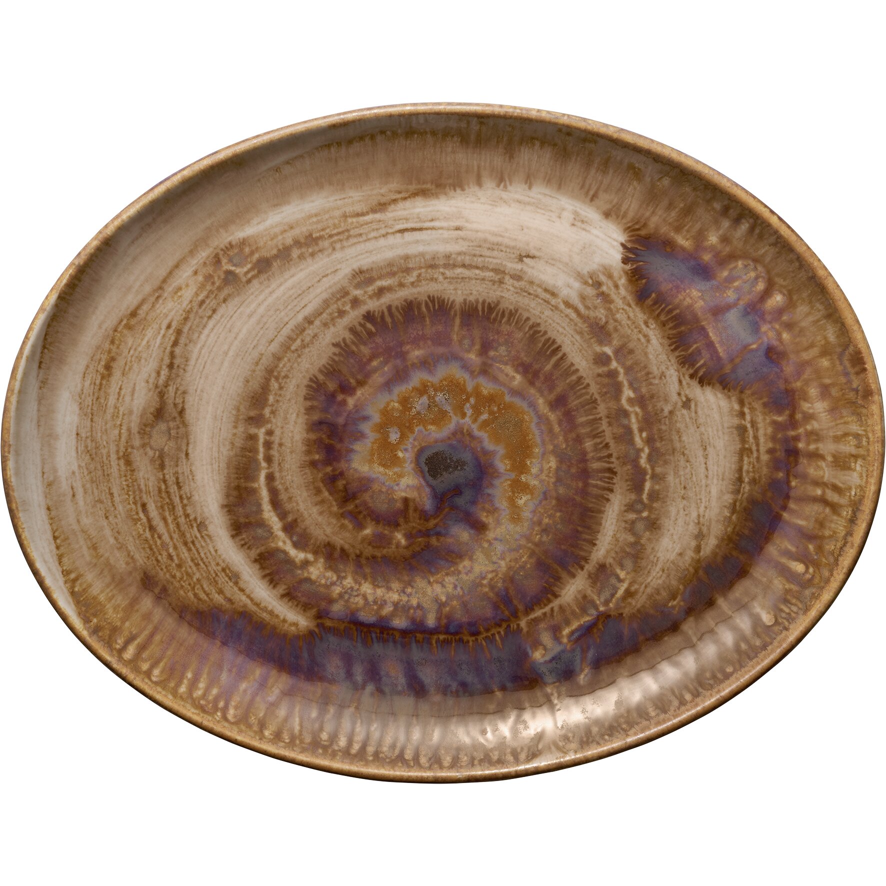 Perfect Match, Coupplatte oval 361 x 281 mm Oyster 