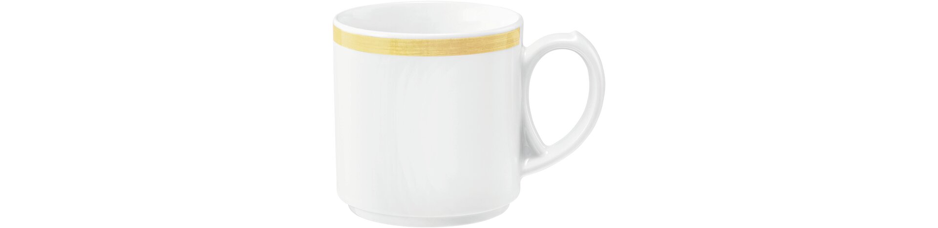 Community, Becher mit Henkel ø 79 mm / 0,28 l Pinselband ocker