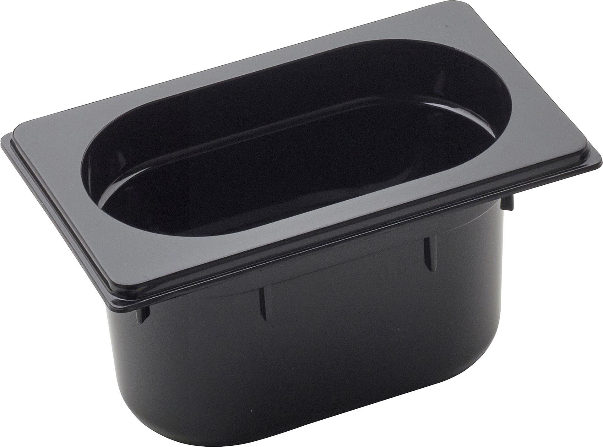 GN Behälter 1/9 Polycarbonat schwarz T: 100 mm 1,3 l