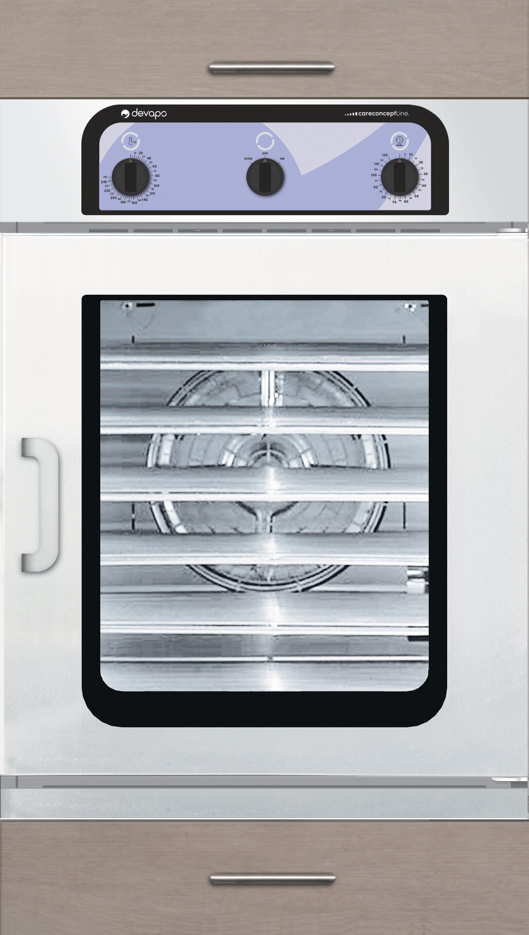 Elektro-Einbau-Heißluftofen 16 Einzel-Portionsschalen Smartlift 16