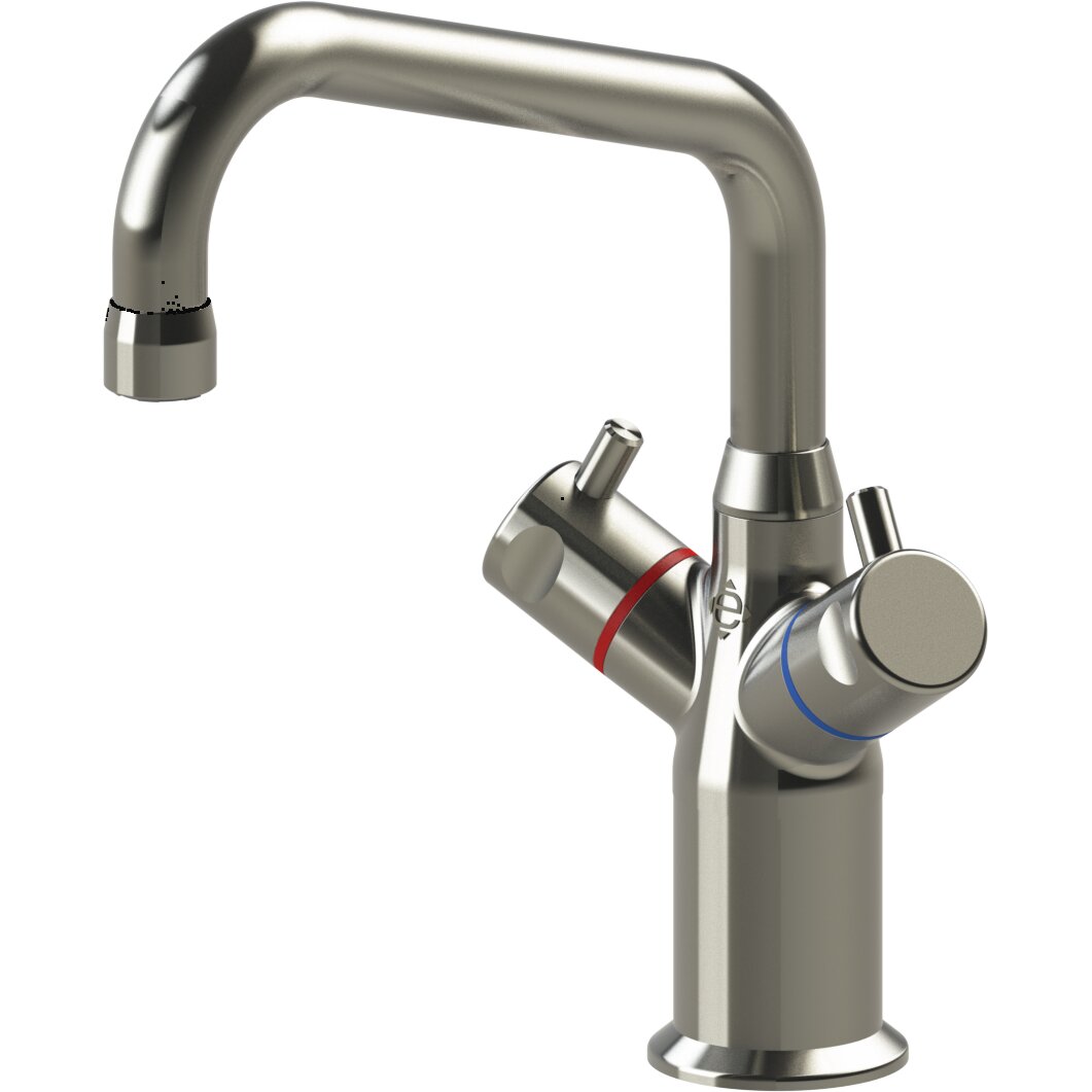 Einloch-Zweigriff-Mischbatterie 1/2" mit HU-Auslauf/Ausladung 350 mm