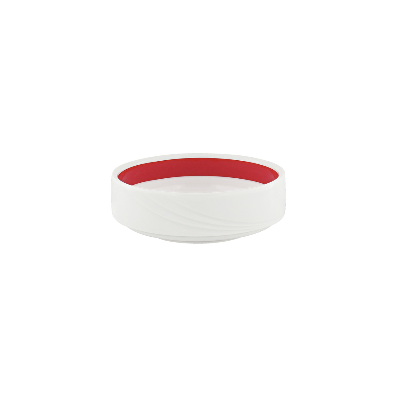 Donna Senior, Schale stapelbar Relief ø 120 mm / 0,30 l rot