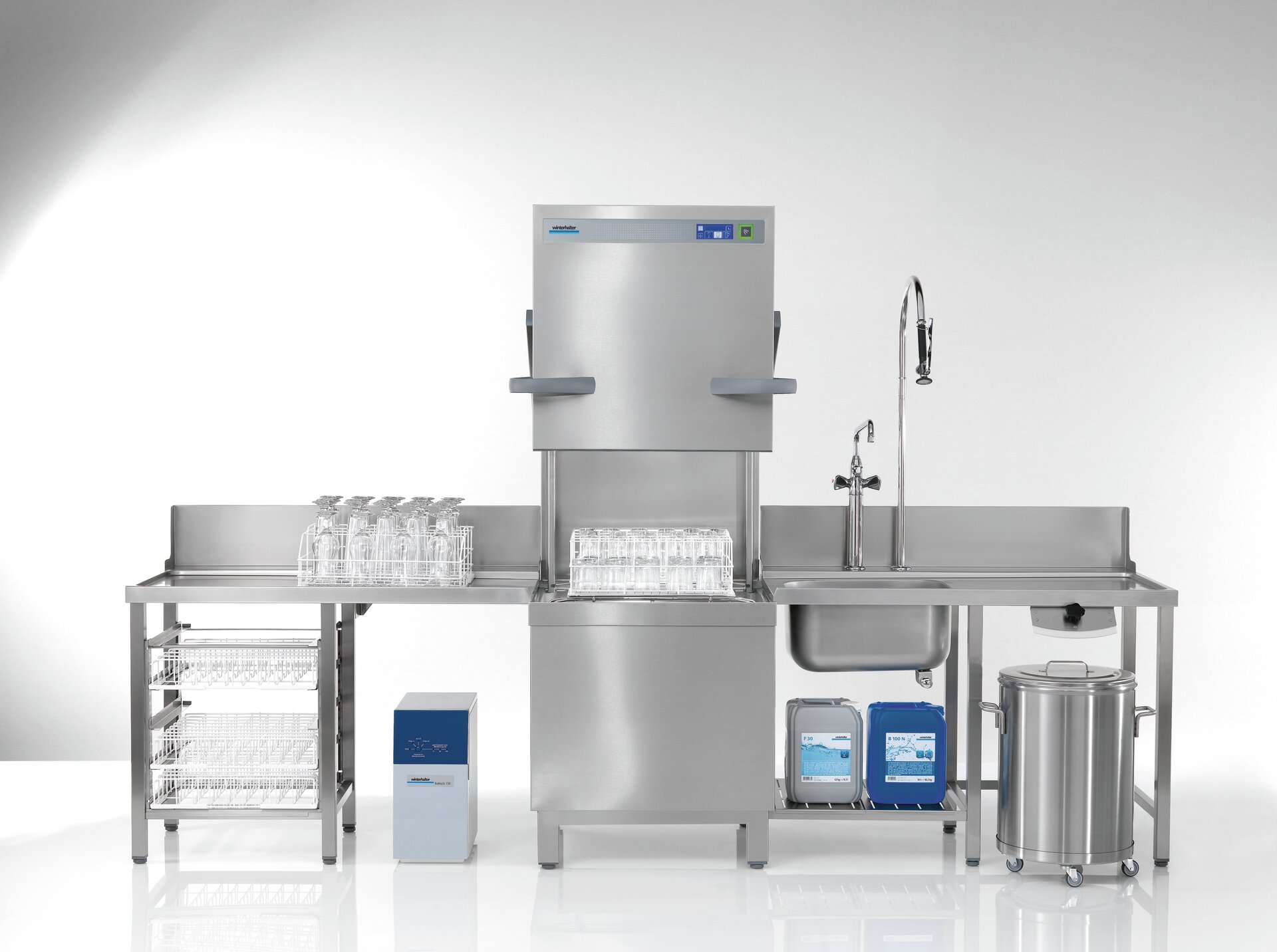 Durchschubspülmaschine PT-L / 500 x 600 mm / mit Sauglanzen / Energy Plus