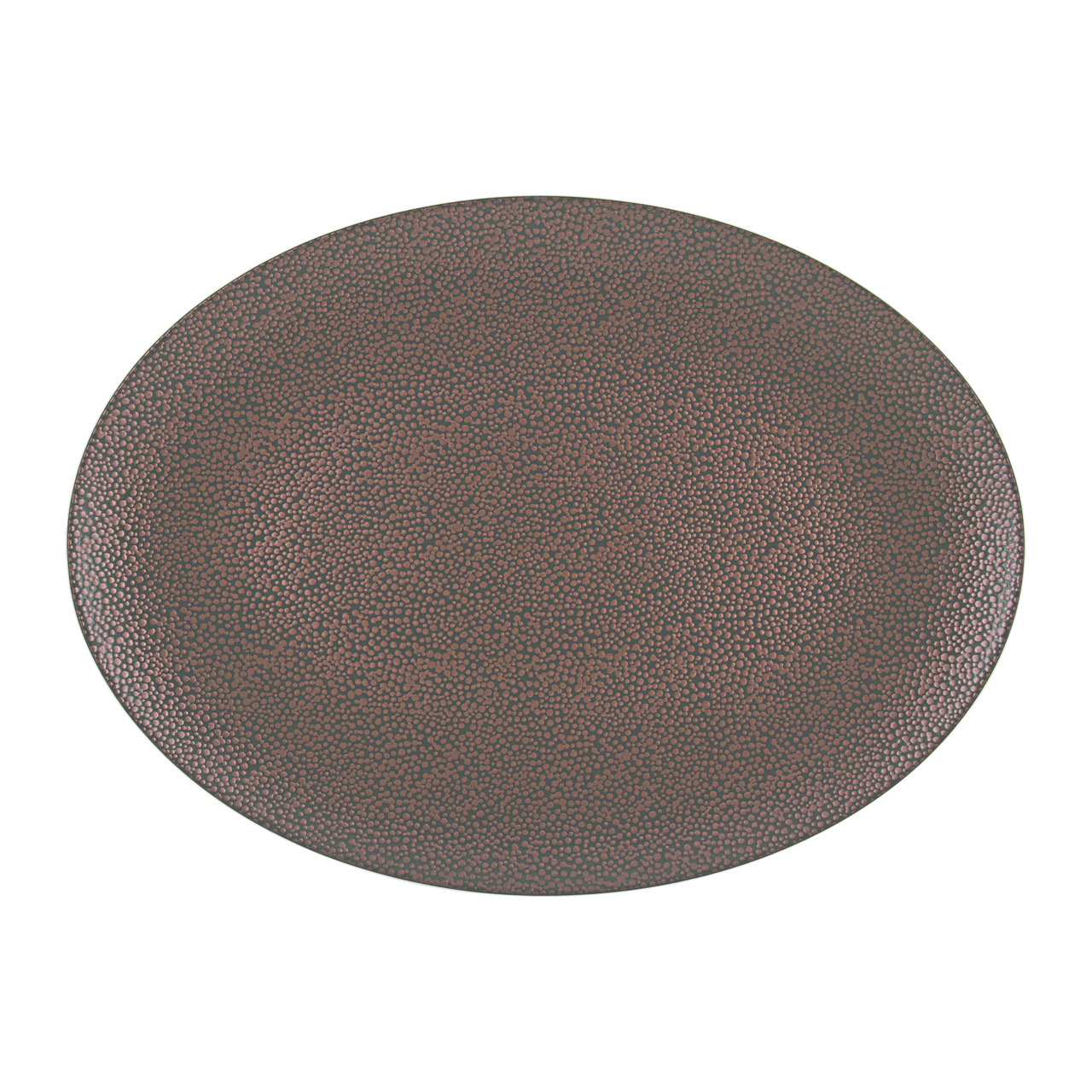 Pearls, Coupplatte oval 370 x 272 mm metallic copper