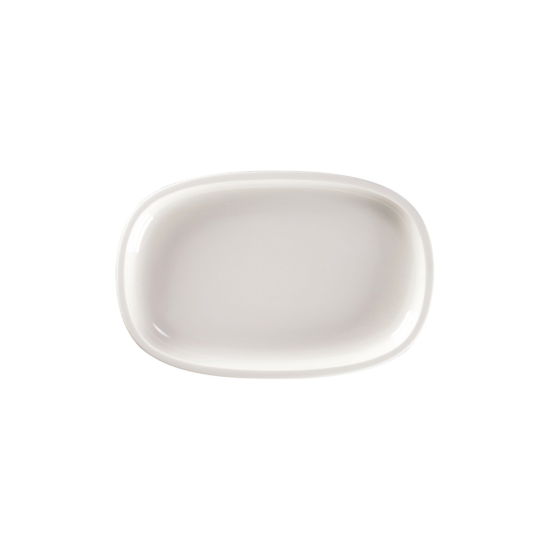 Ease, Platte oval flach 230 x 150 mm dual grey