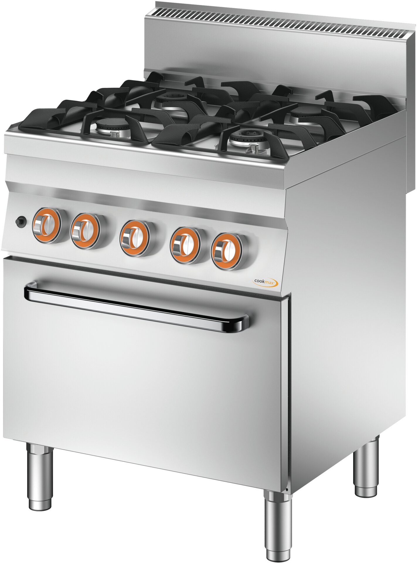 Gas-Herd, 4 Brenner, mit Elektro-Backofen statisch