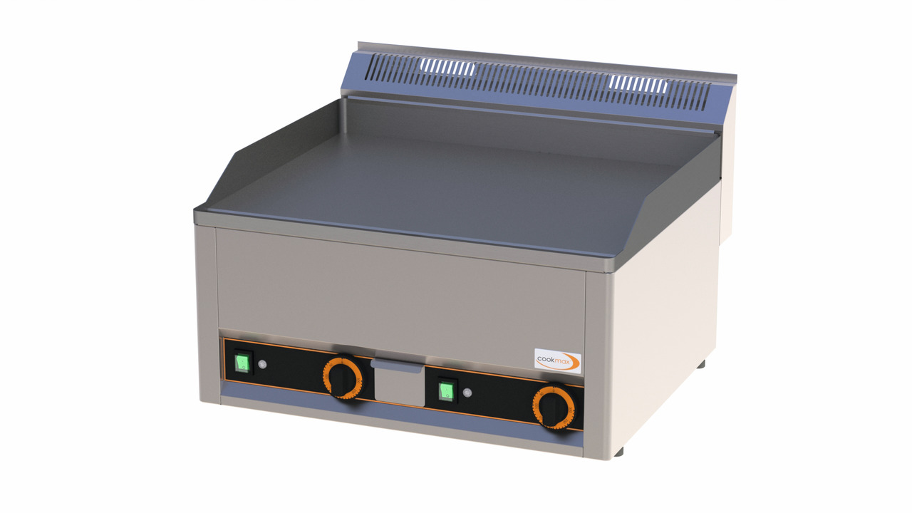 Elektro-Grillplatte glatt 2 Heizzonen 660 x 600 x 290 mm