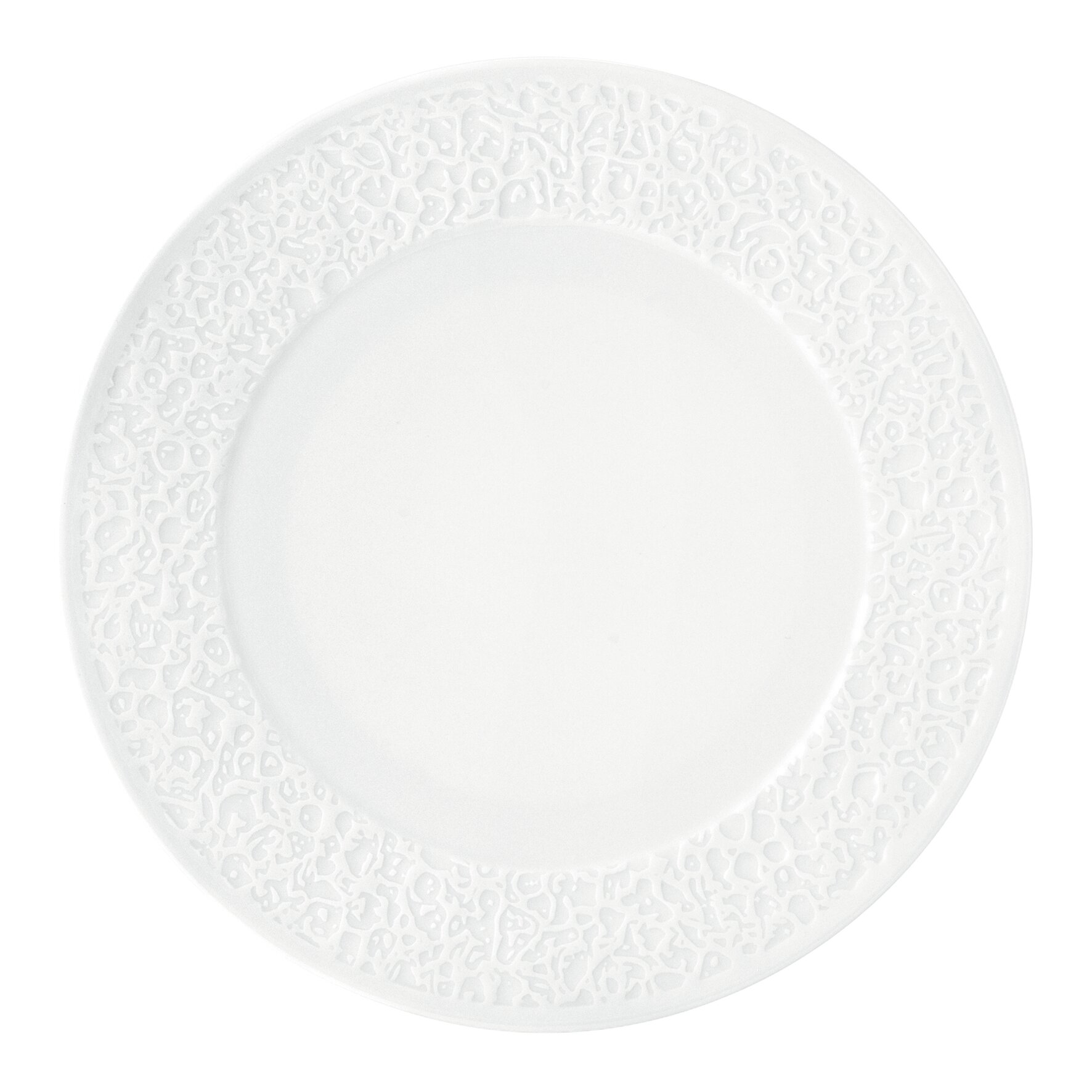 Nori, Teller flach ø 282 mm Relief schmal weiß