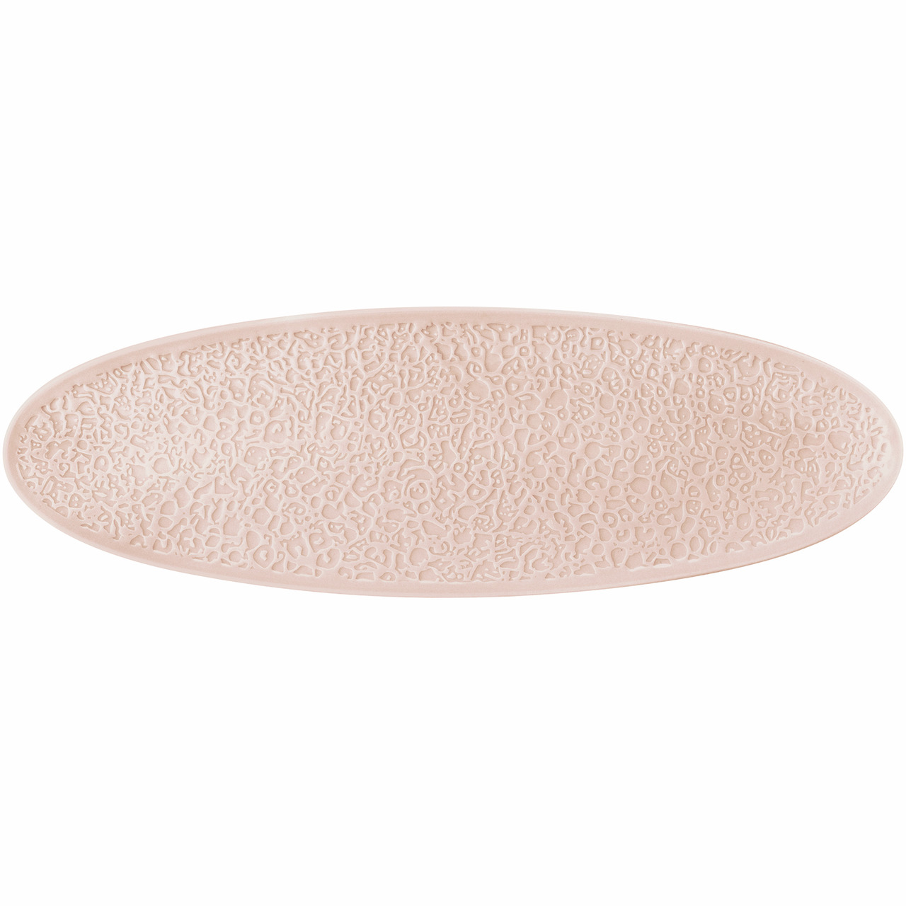 Nori, Coupplatte oval mit Relief 443 x 144 mm rosé